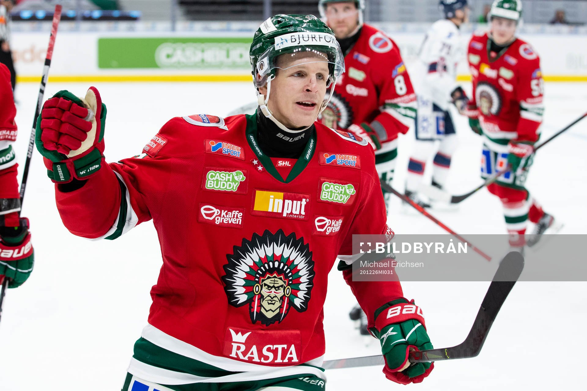 Frölundas Max Friberg jublar