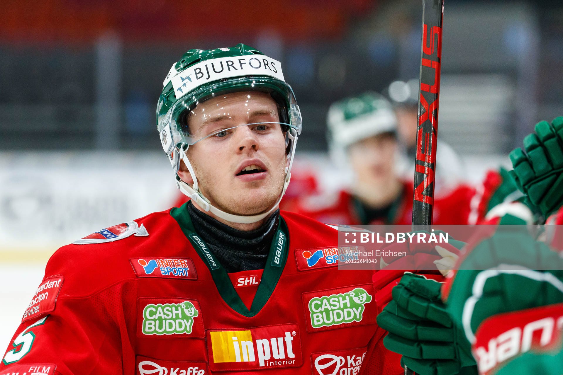 Frölundas Filip Johansson jublar med lagkamrater