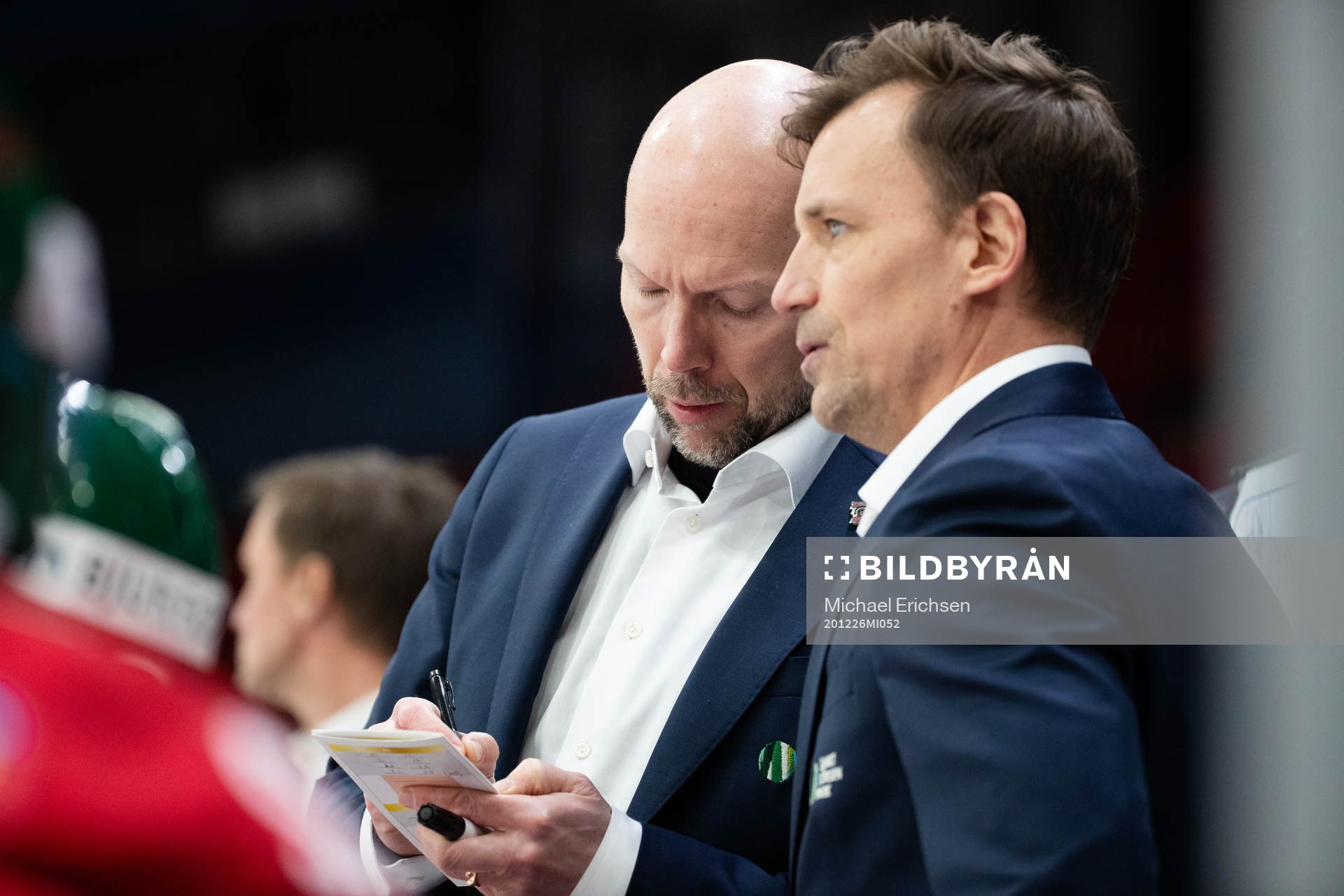 Frölundas assisterande tränare Anders Burström  och