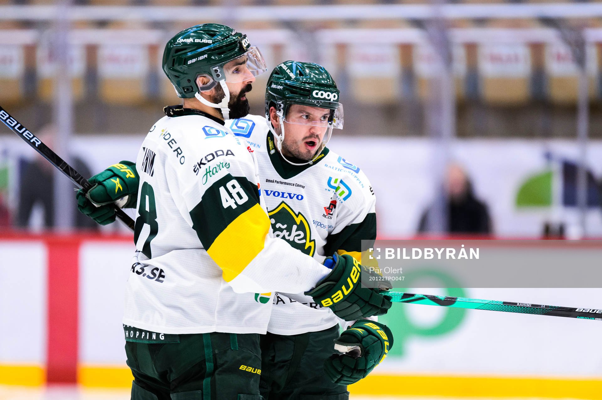 Björklövens Daniel Rahimi och Alexander Deilert jublar