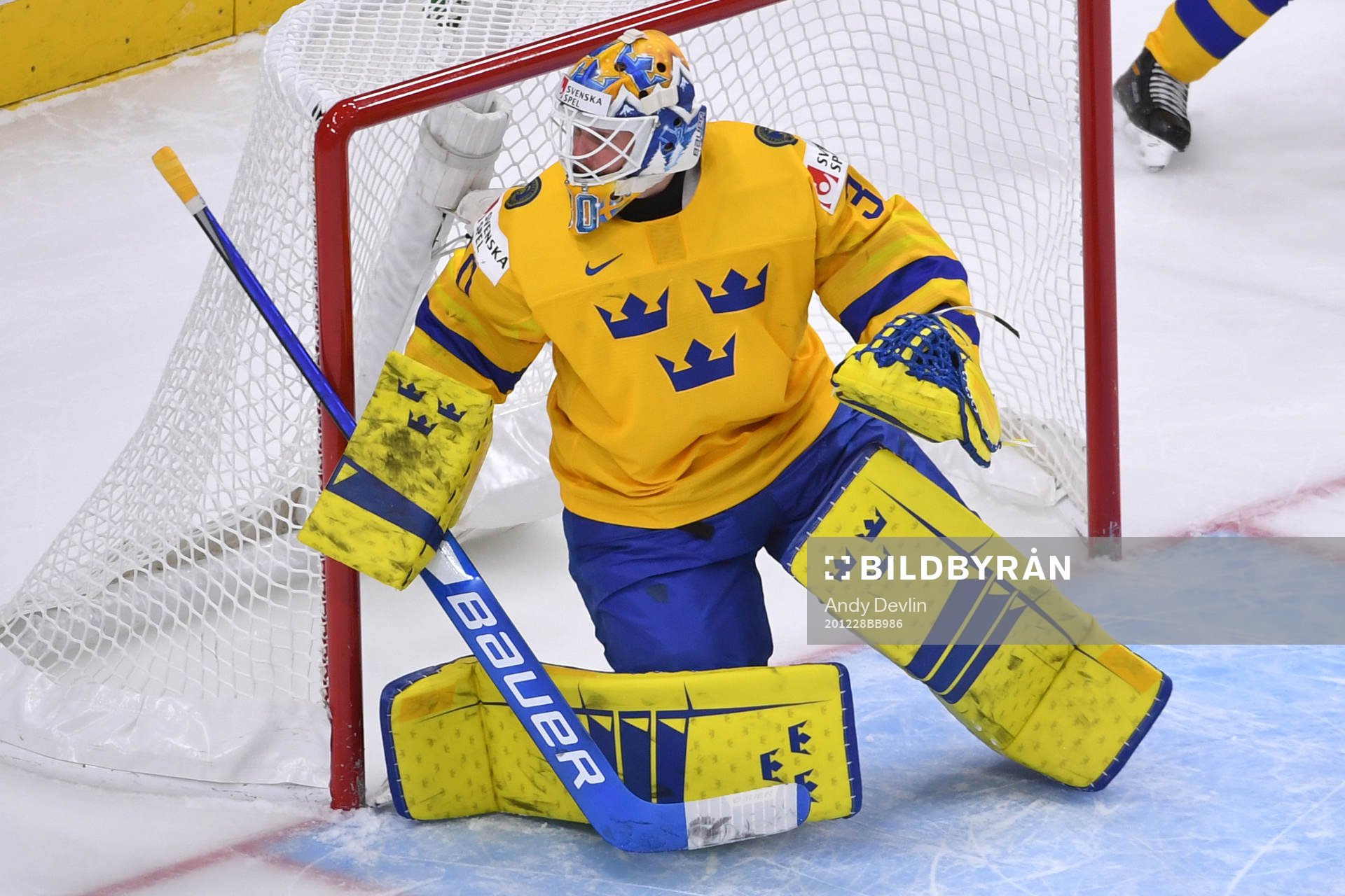 Hugo Alnefelt of Sweden watches the play in the corner
