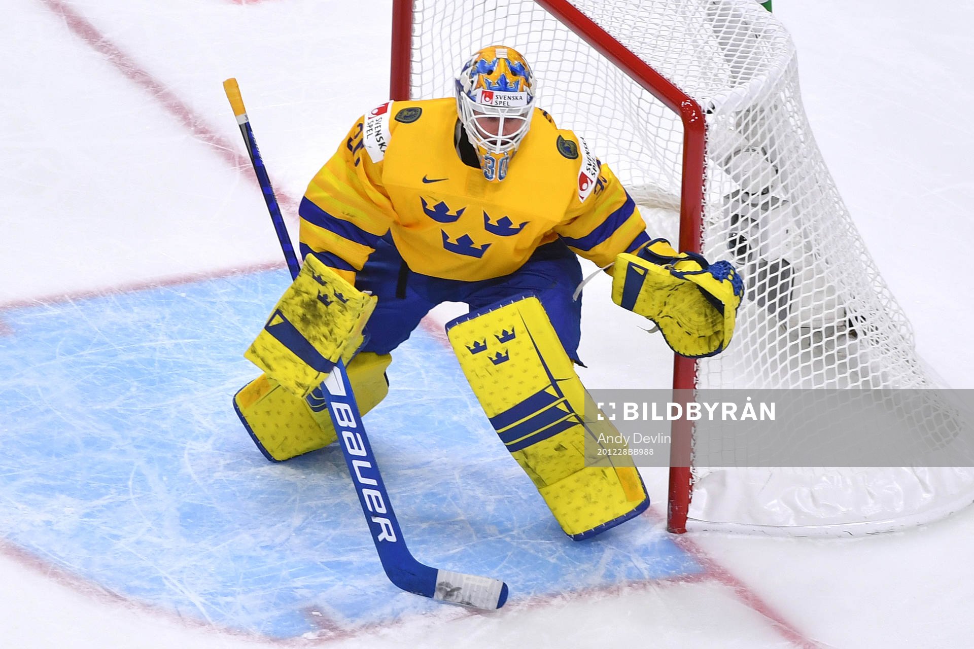 Hugo Alnefelt of Sweden watches the play