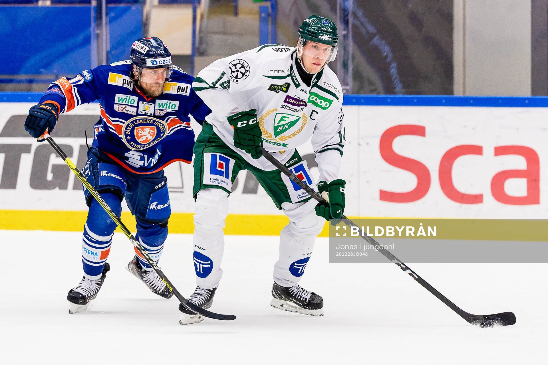 Växjös Ilari Melart och Färjestads Victor Ejdsell
