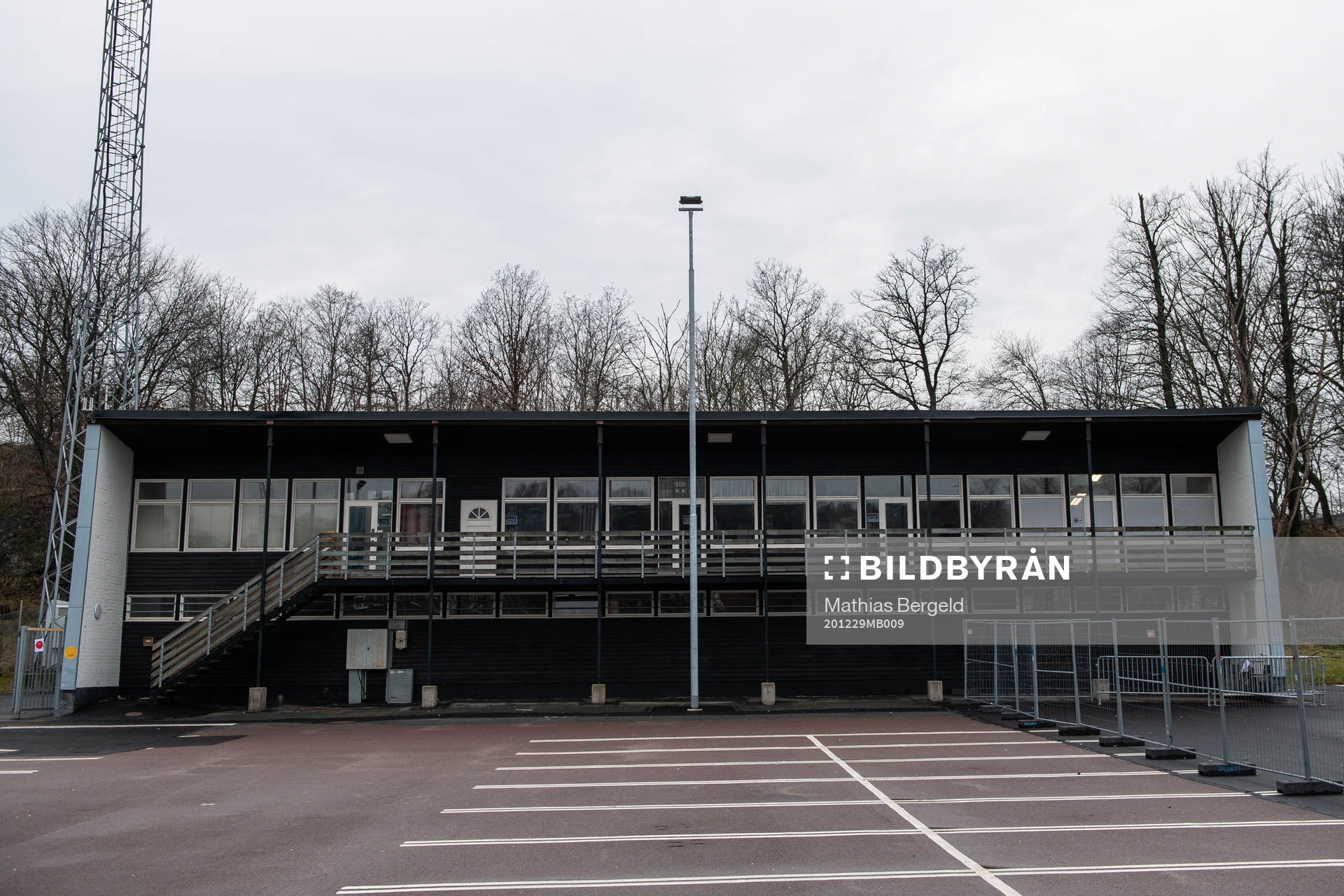 Klubbhuset vid Valhalla IP i samband med att