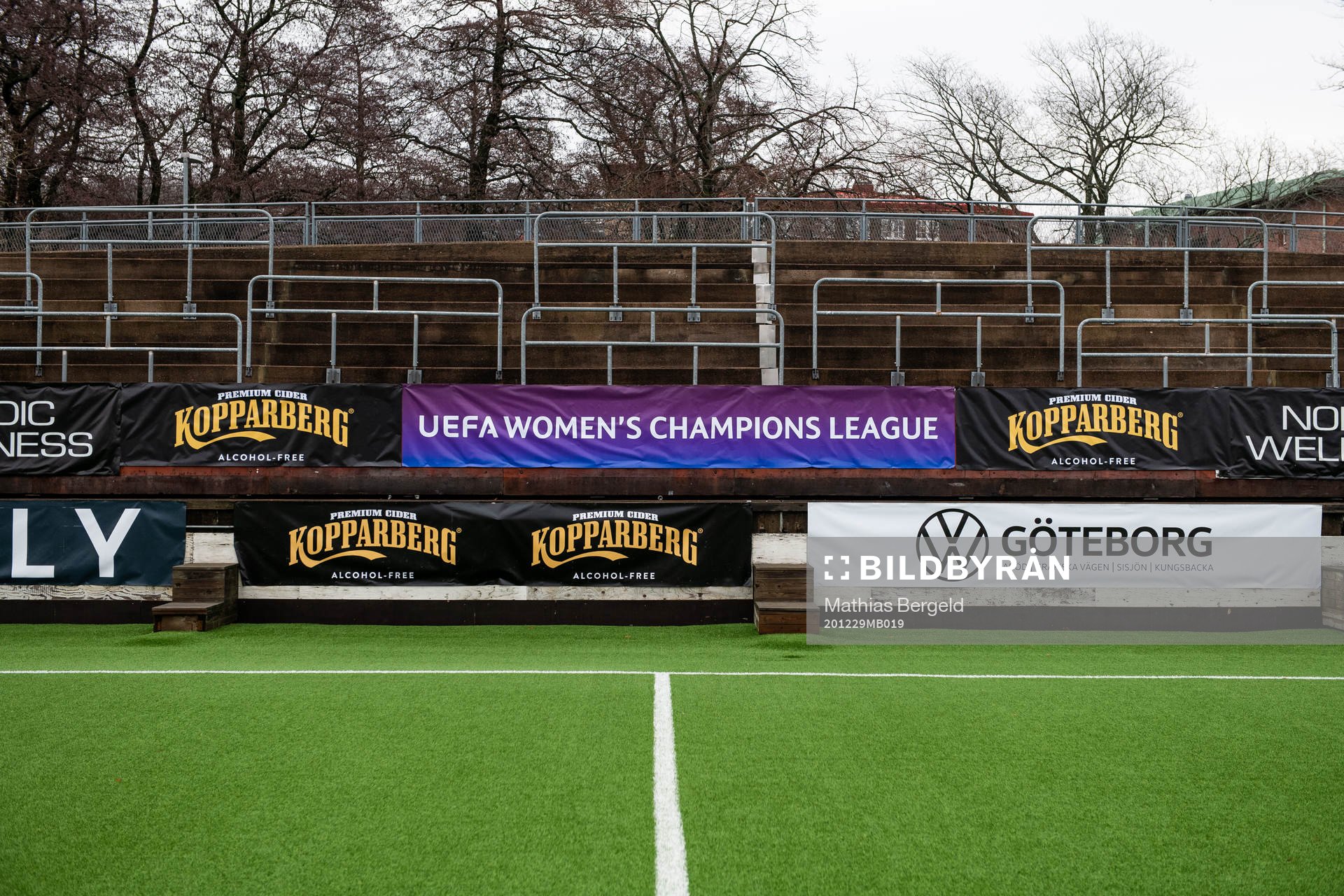 En skylt från UEFA Women’s Champions League-matchen mot