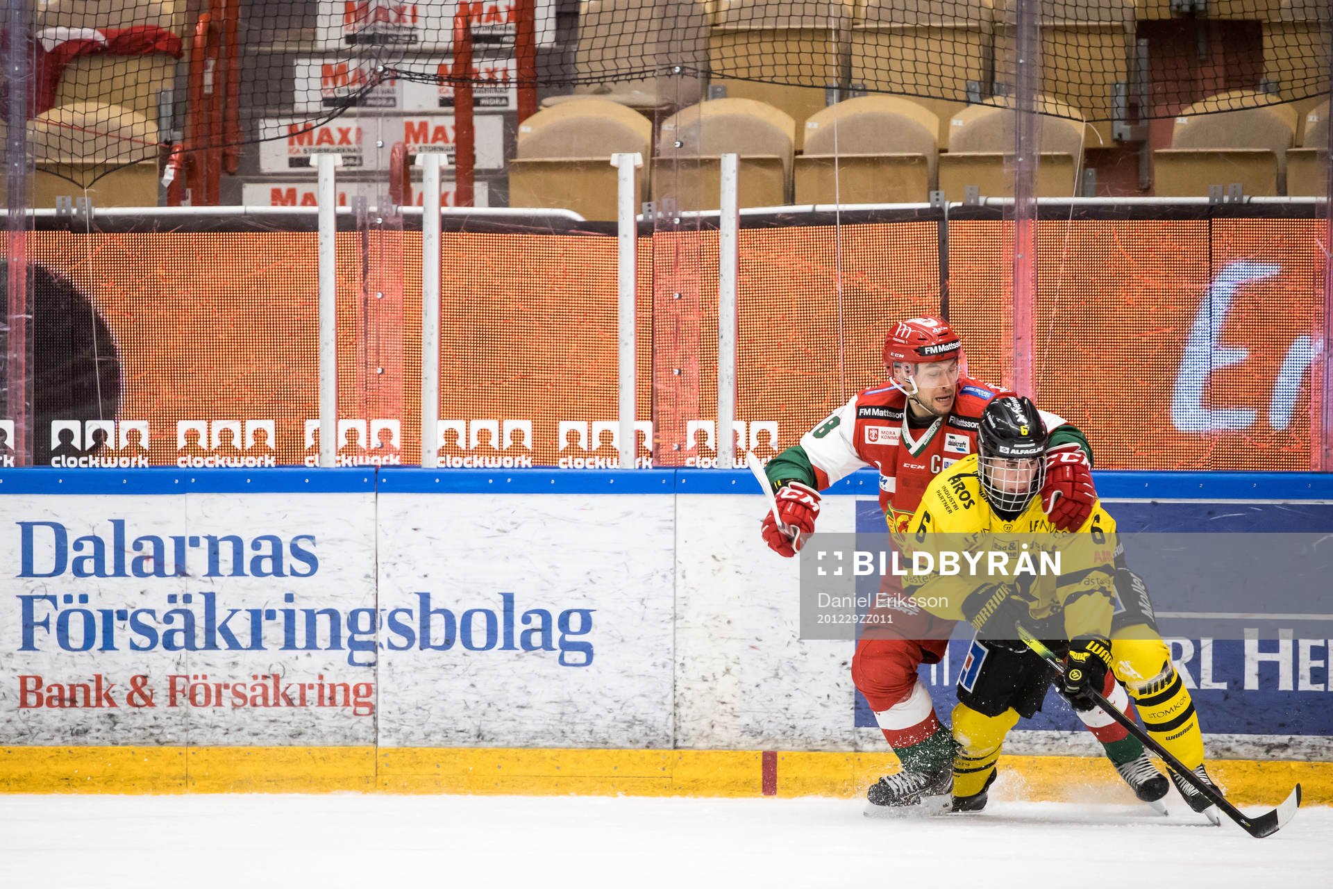 Moras Mattias Nörstebö  och Västerås Gabriel Kangas