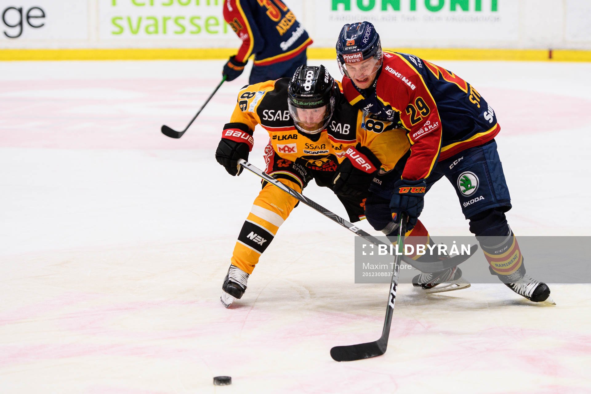 Luleås Linus Klasen och Djurgårdens Sebastian Strandberg
