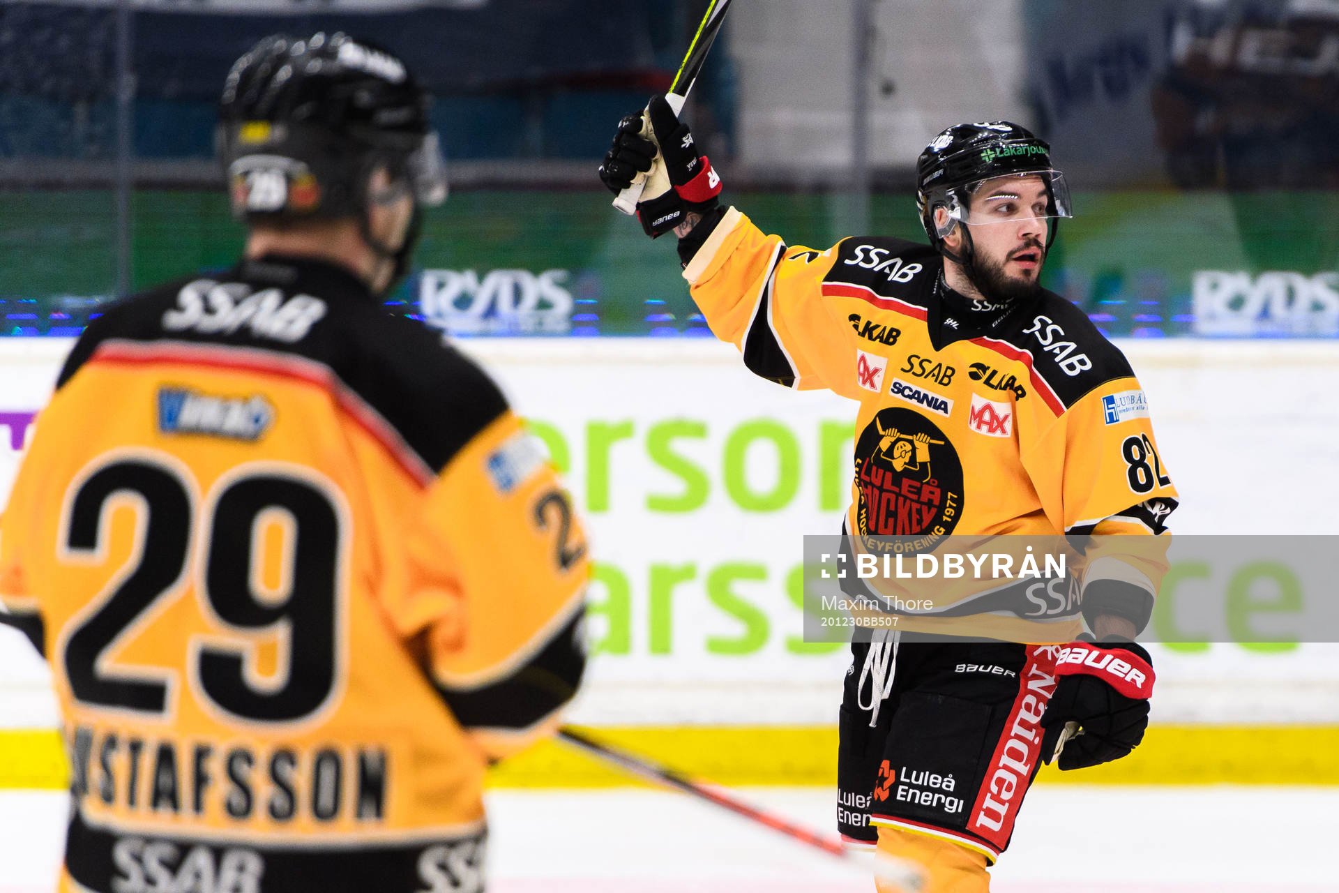 Luleås Chris Desousa jublar