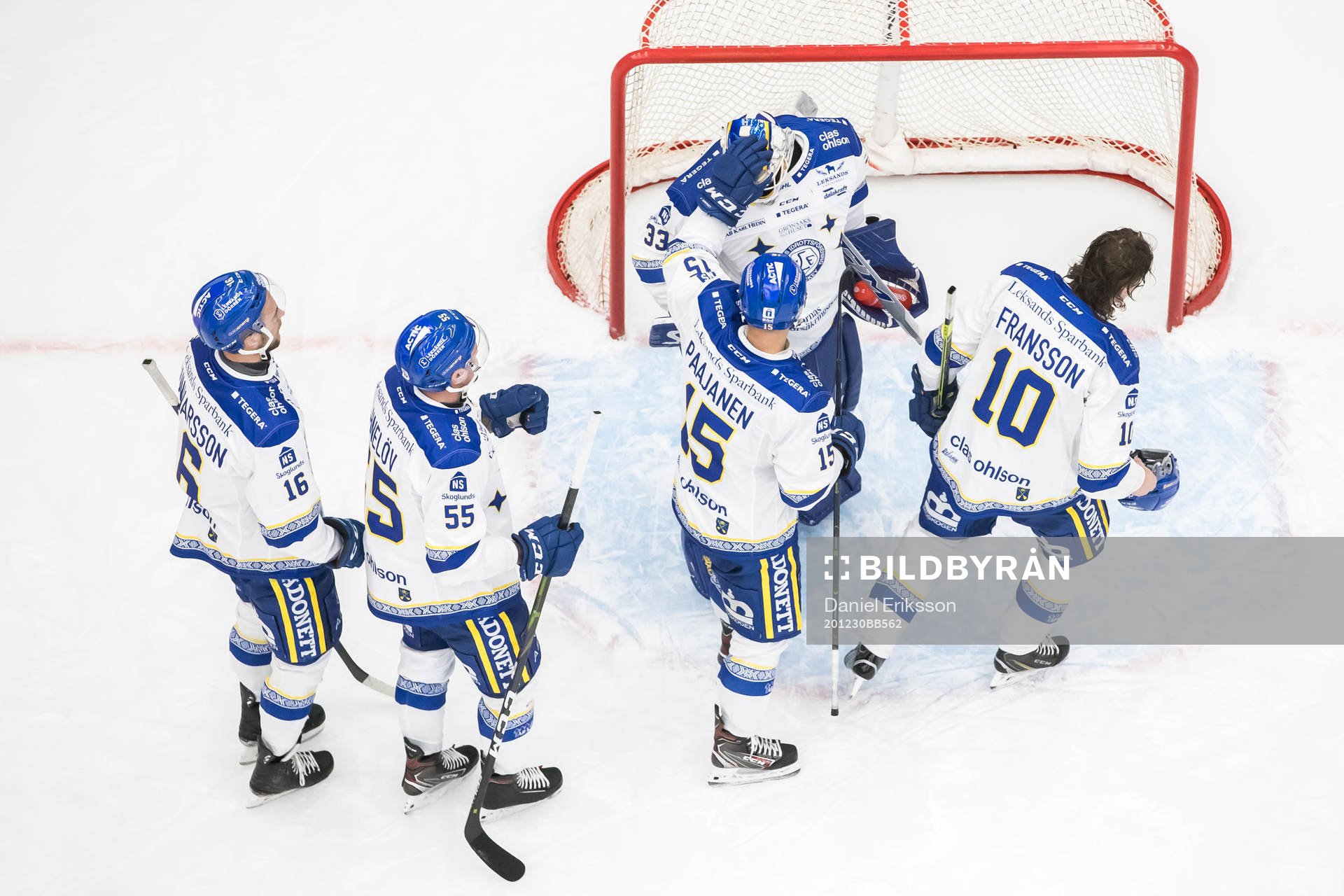 Leksands spelarna jublar