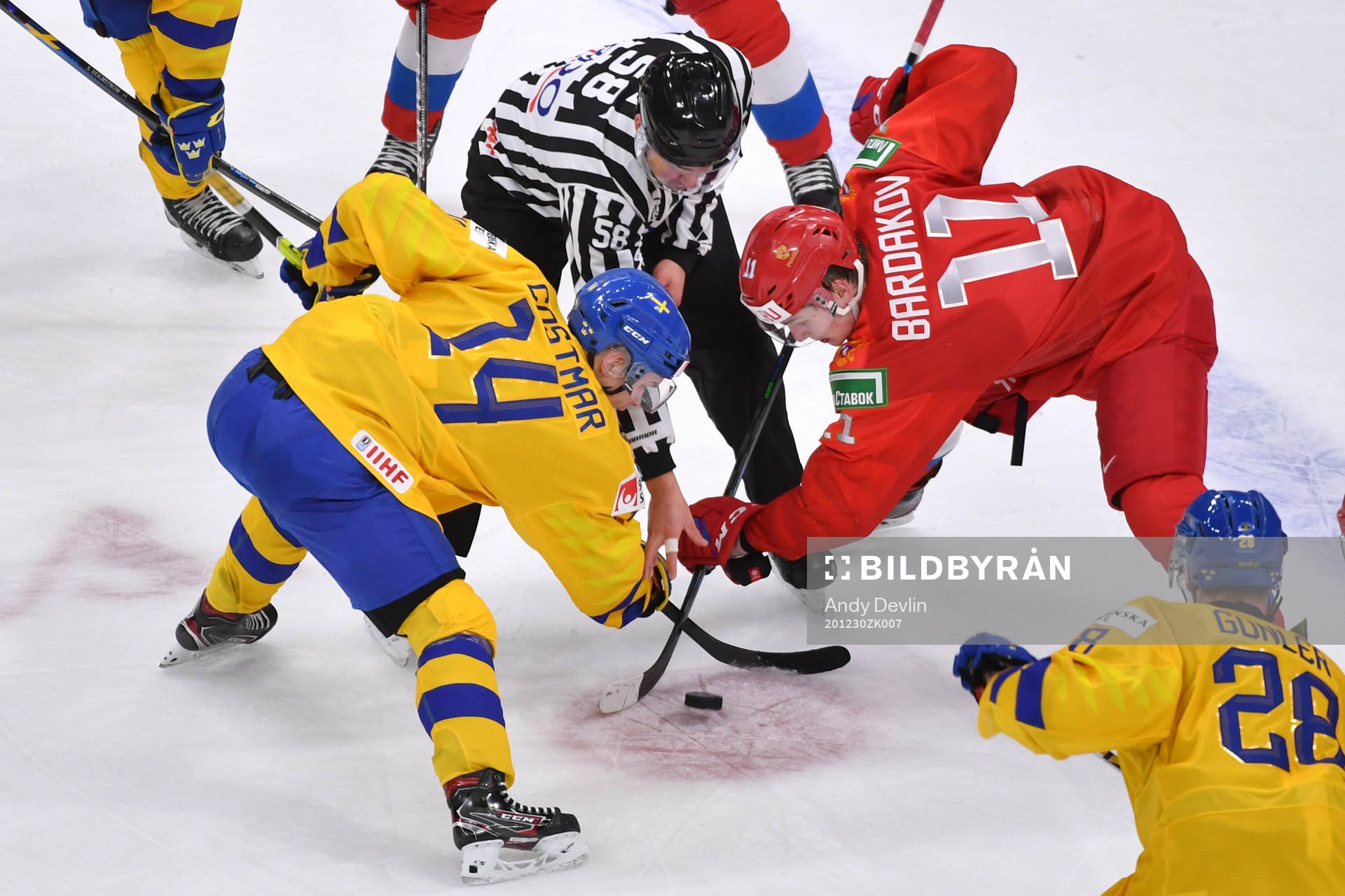 Zakhar Bardakov of Russia and Arvid Costmar of Sweden face