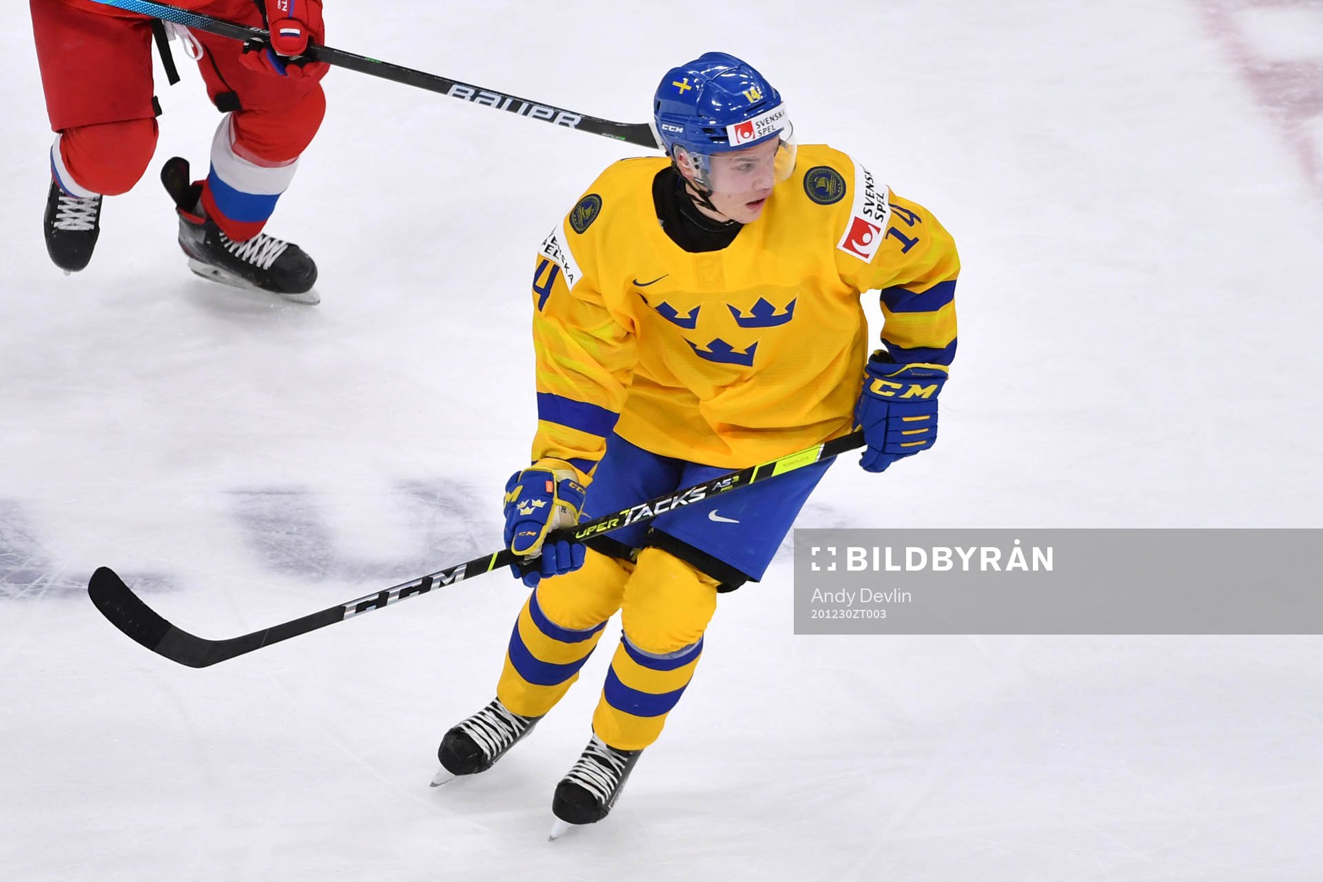 Arvid Costmar of Sweden skates