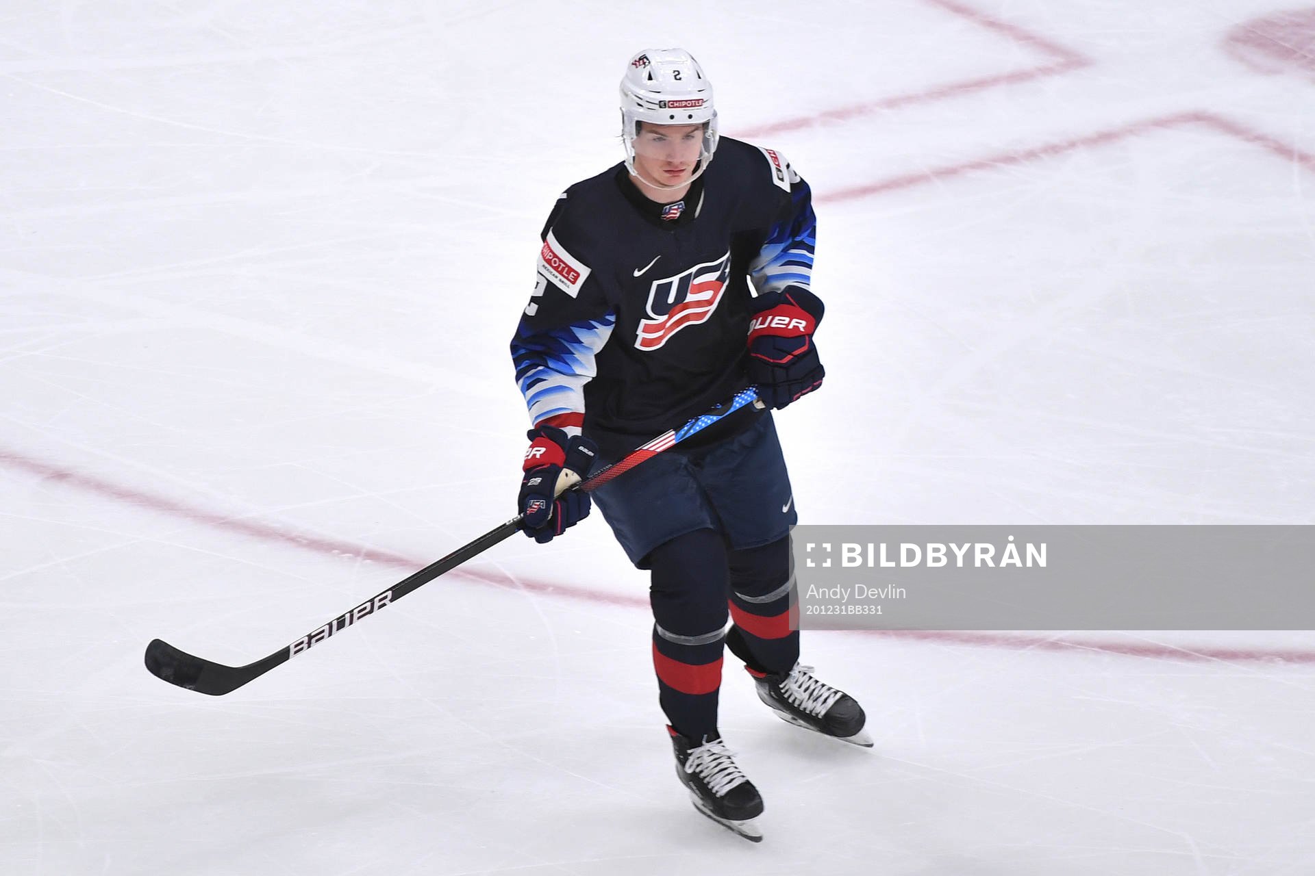 Drew Helleson of USA skates