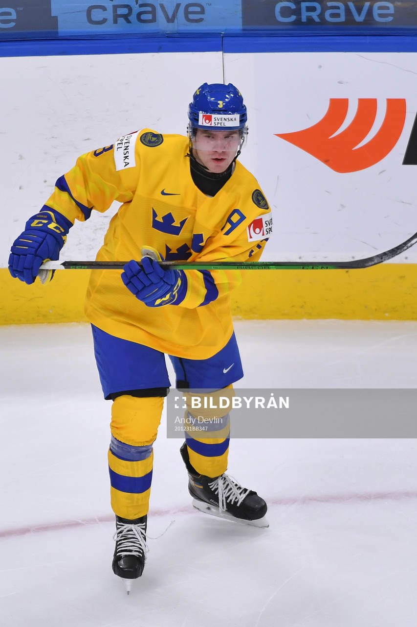 Tobias Björnfot of Sweden skates