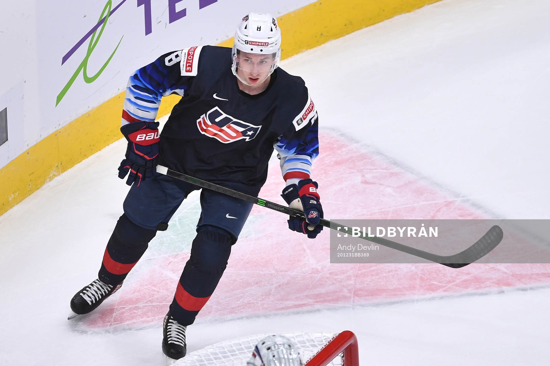 Jake Sanderson of USA skates