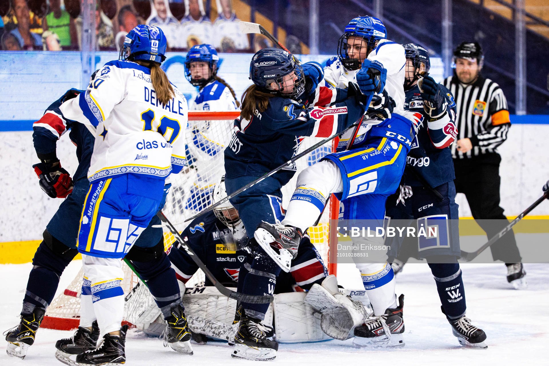 Linköpings Shannon Sigrist och Leksands Ella Albinsson