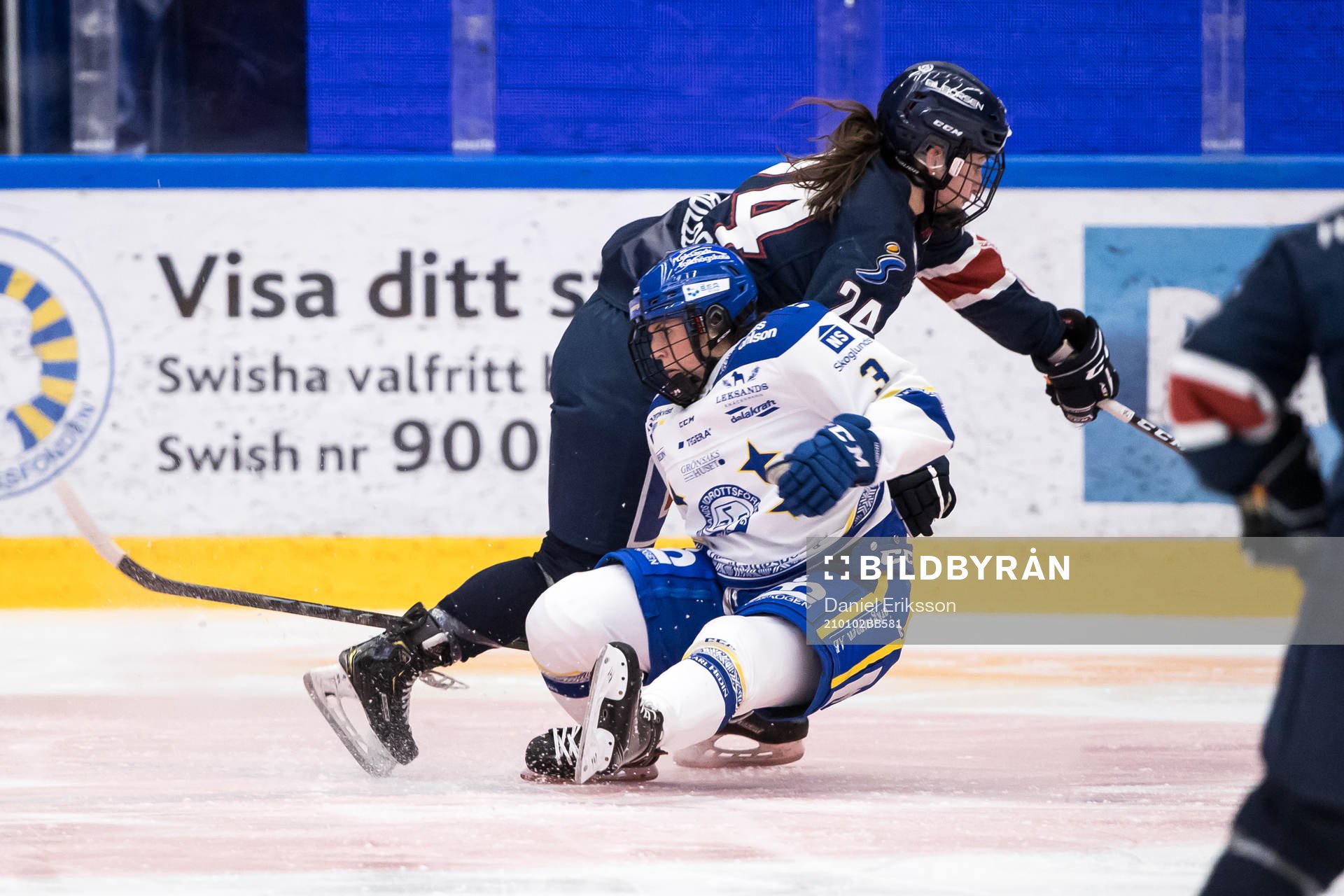 Linköpings Carly Bullock och Leksands Elin Lundberg