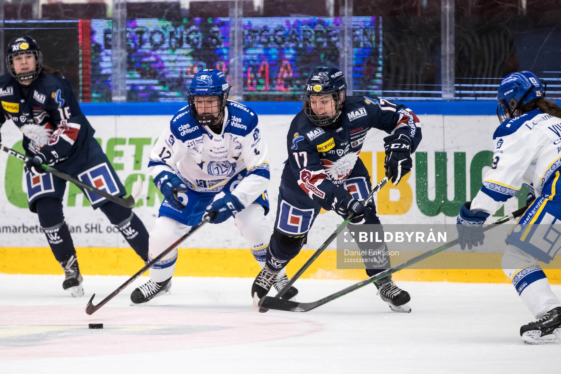 Leksands Emelie Berlin och Linköpings Shannon Sigrist