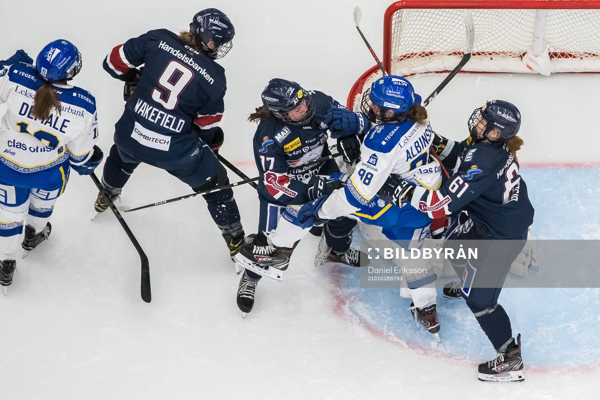 Linköpings Shannon Sigrist och Leksands Ella Albinsson i