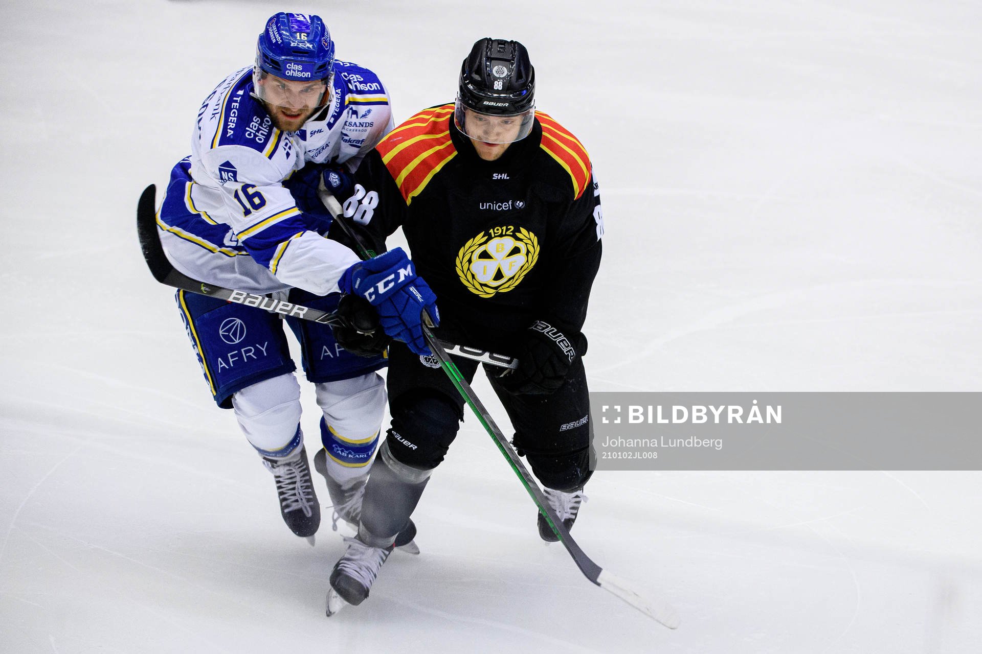 Leksands Daniel Gunnarsson och Brynäs Jaedon Descheneau