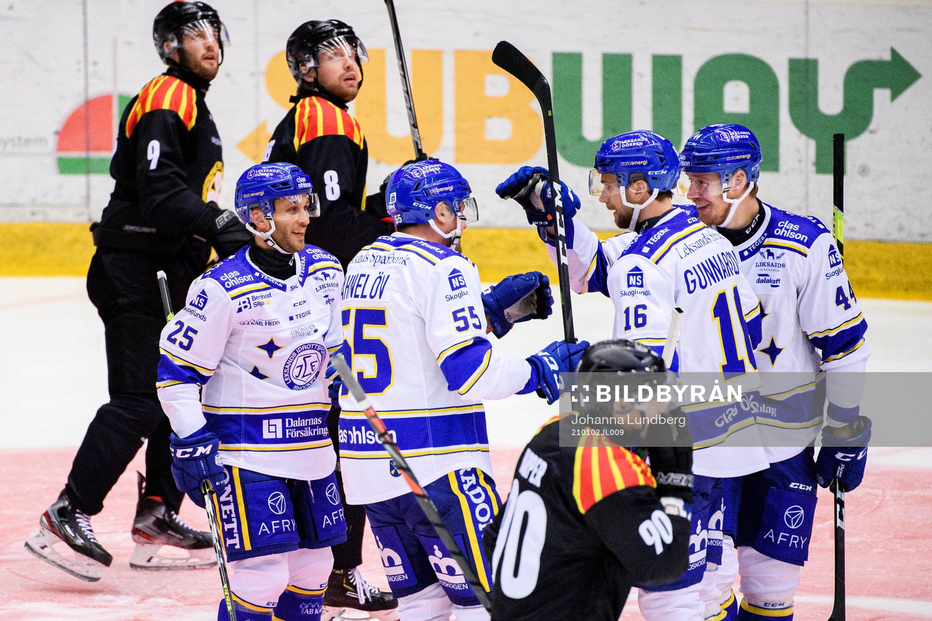 Leksands Ashton Carter jublar med Carter Camper , Jonas