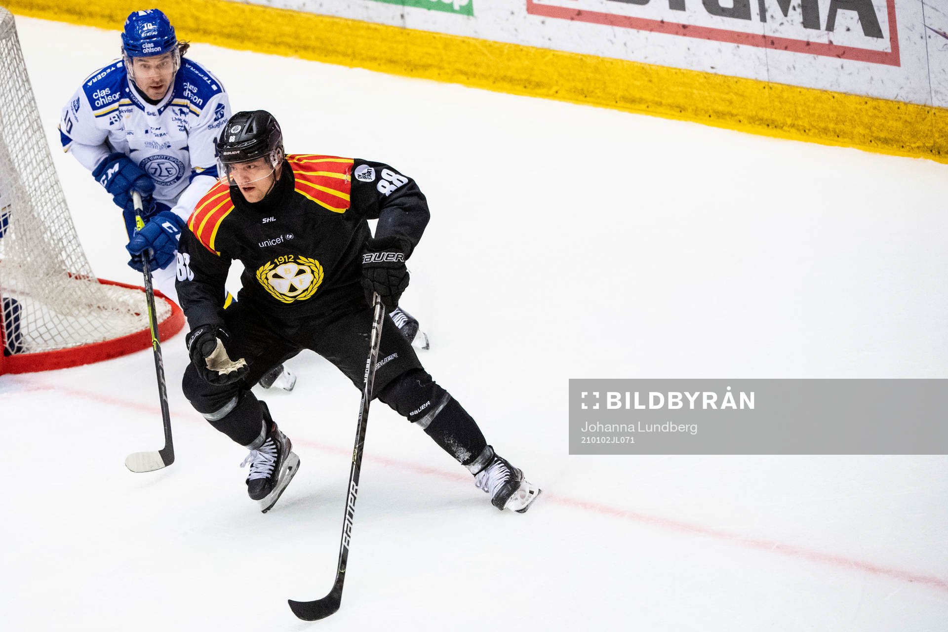 Leksands Johan Fransson och Brynäs Jaedon Descheneau