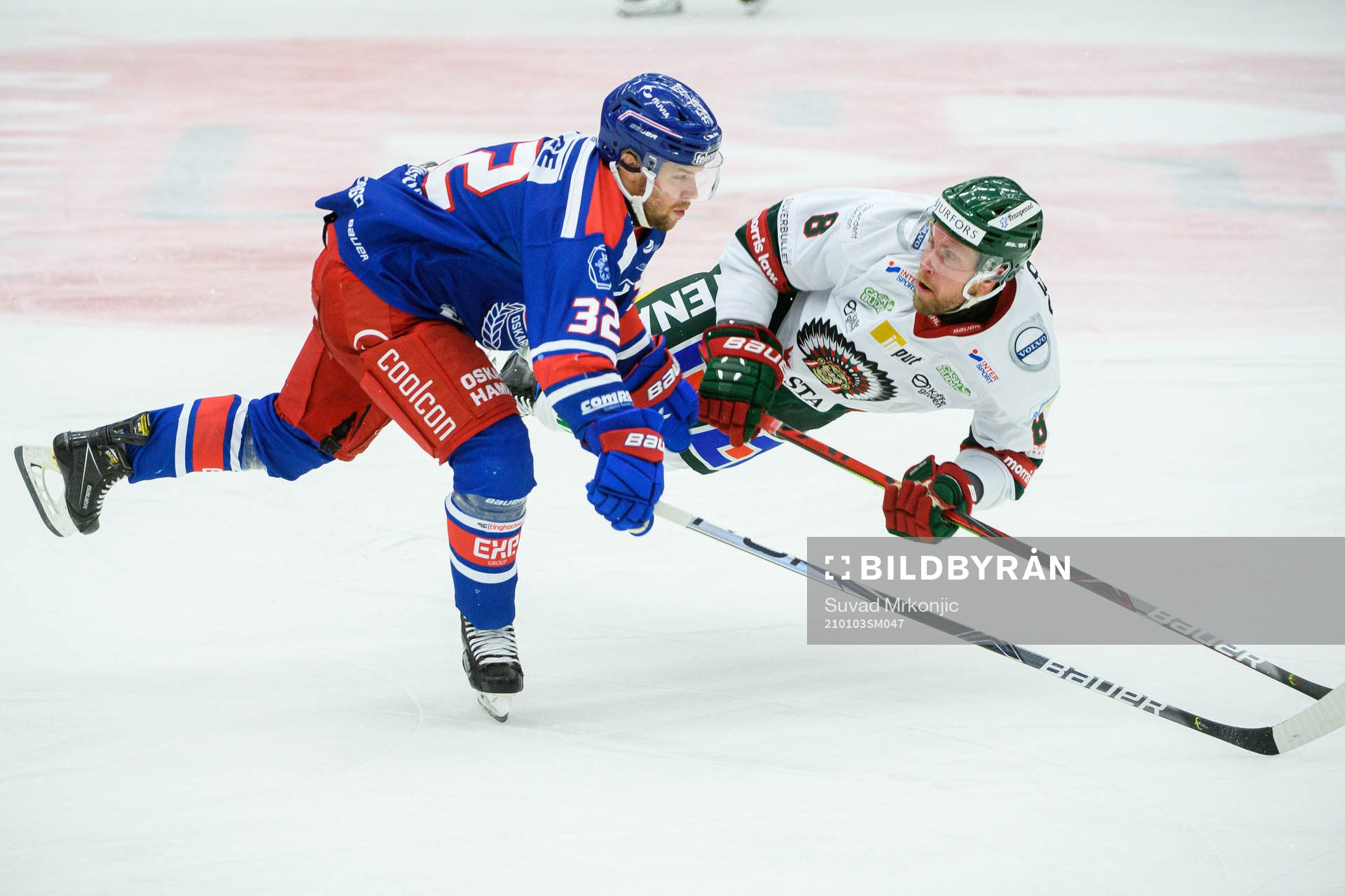 Oskarshamns Markus Modigs och Frölundas Viktor Ekbom
