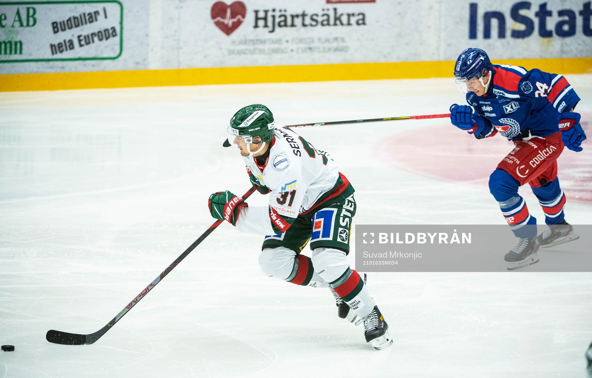 Frölundas Nicklas Lasu och Oskarshamns Kim Strömberg