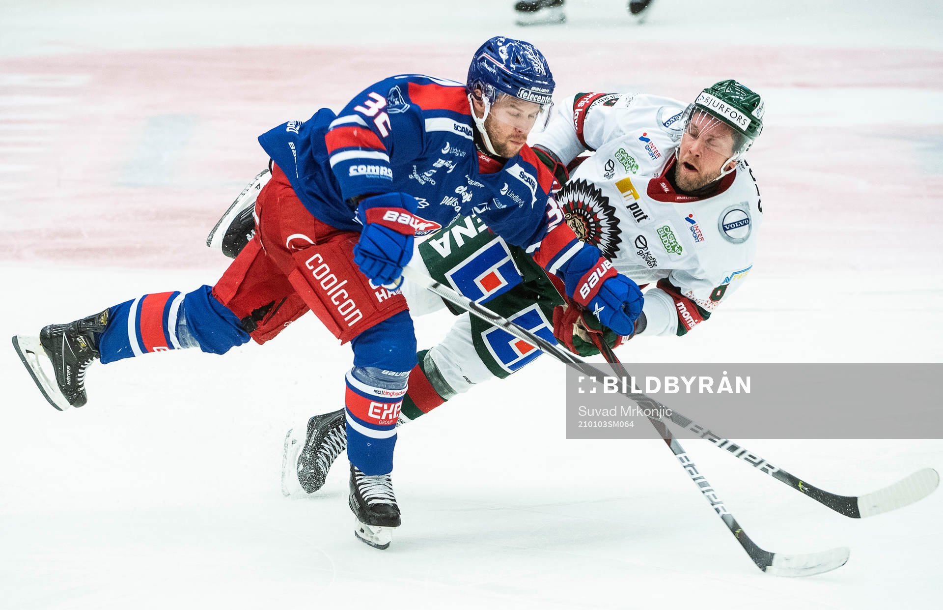 Oskarshamns Markus Modigs och Frölundas Viktor Ekbom