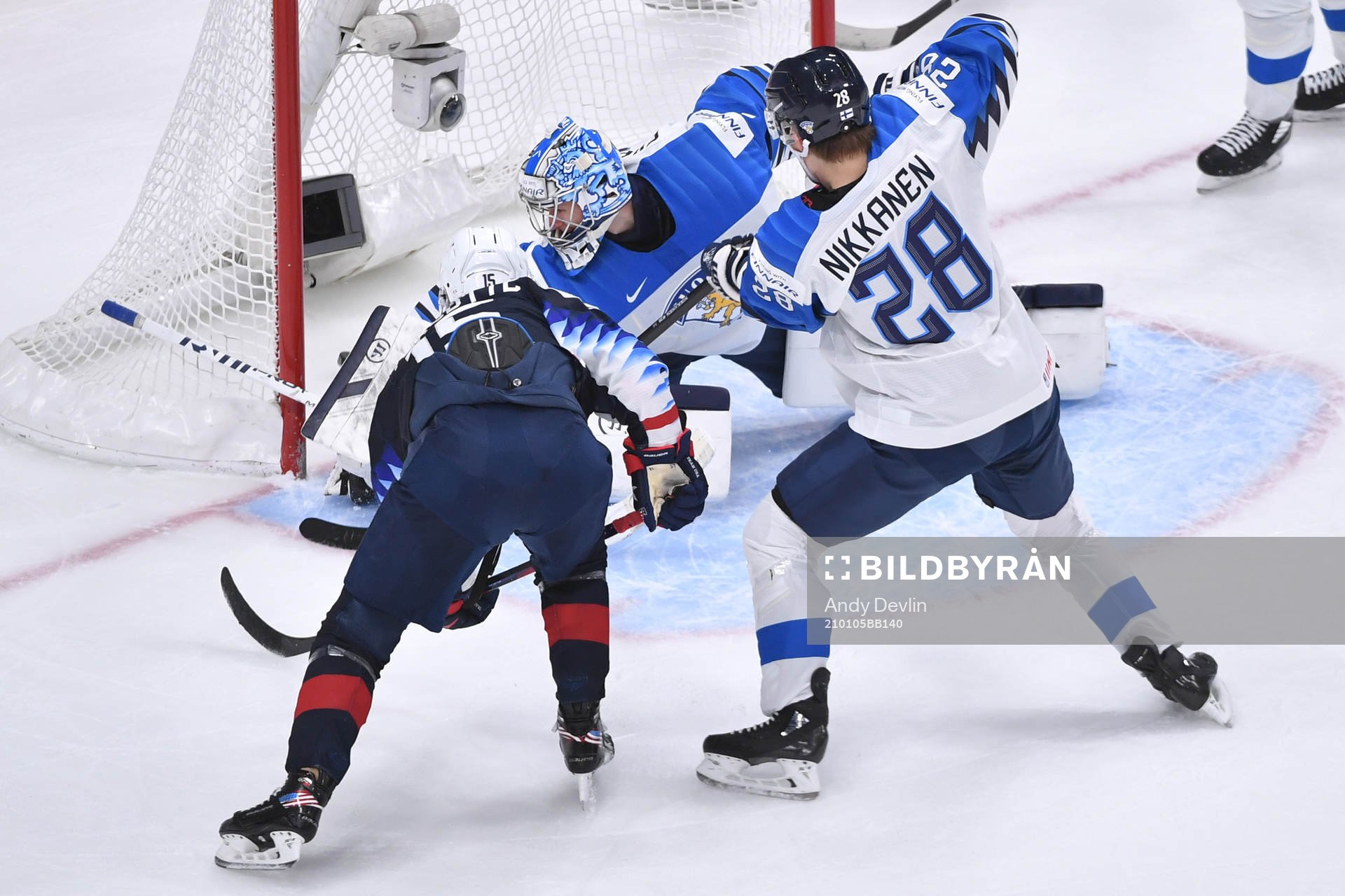 Alex Turcotte of USA scores the 1-0 goal