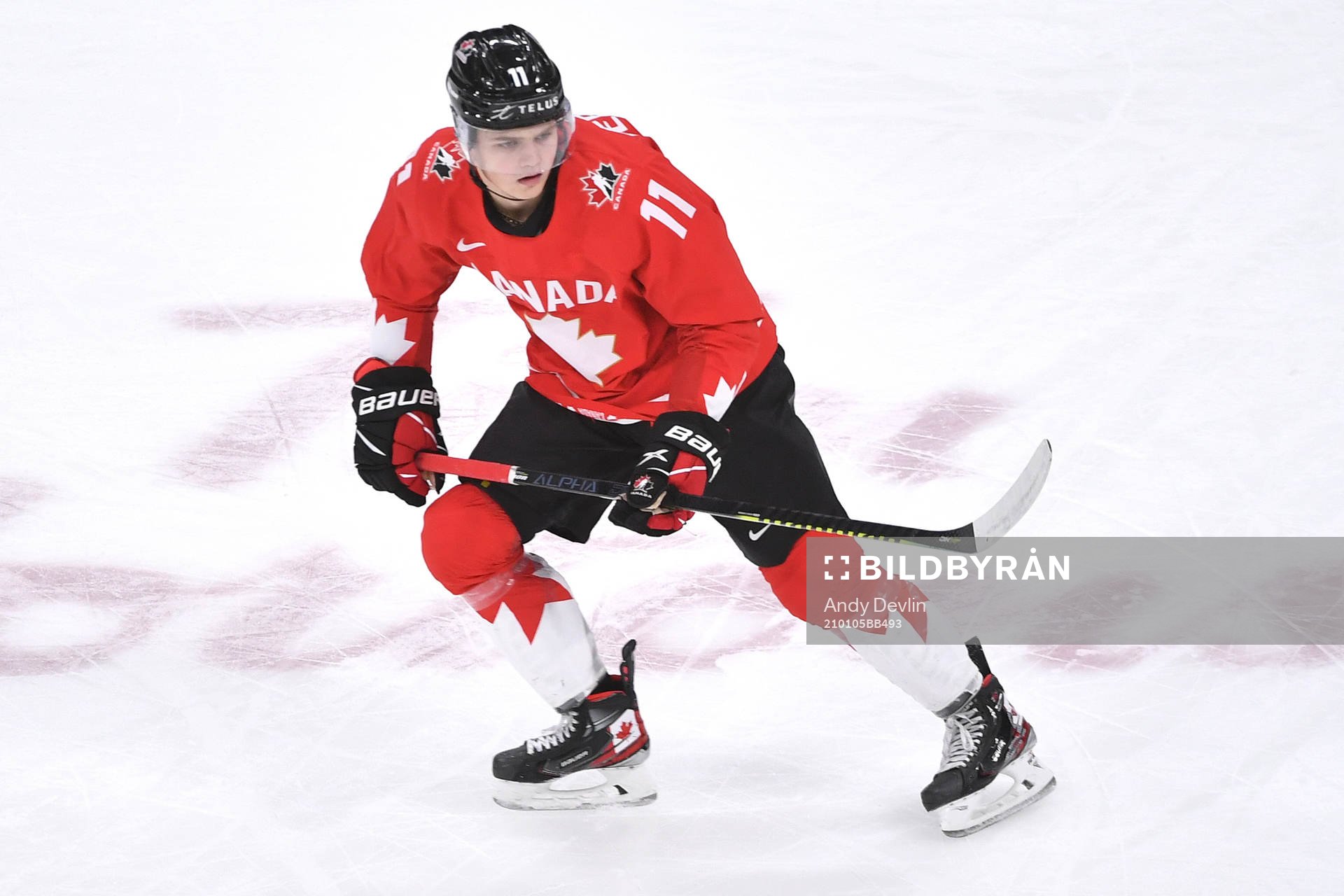 Cole Perfetti of Canada skates