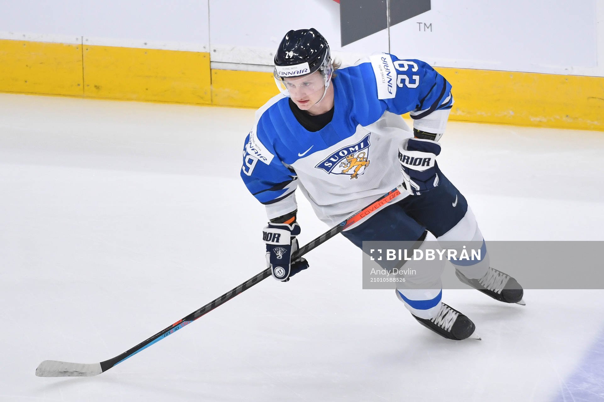 Kasper Simontaival of Finland participates in warm up