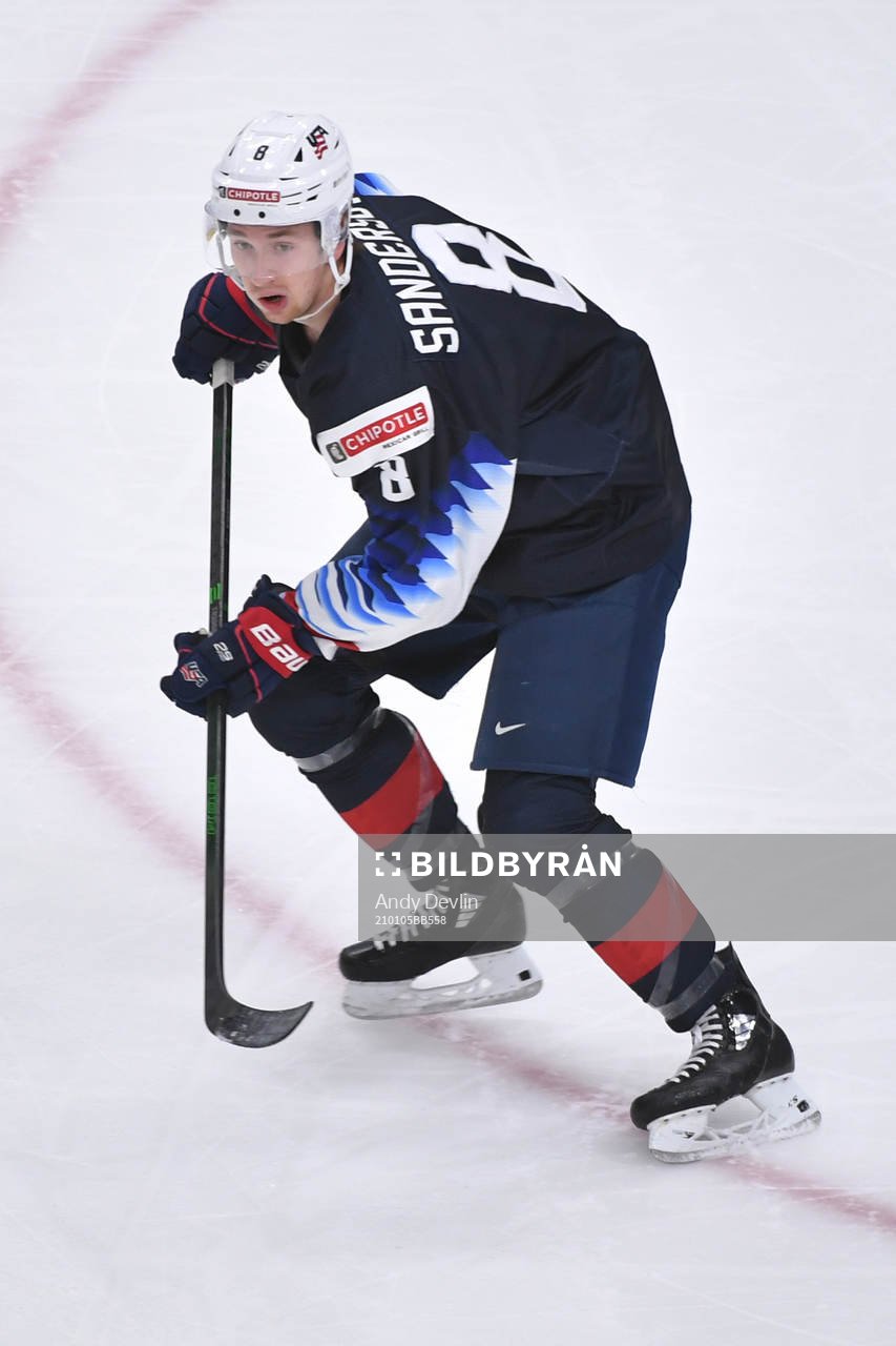 Jake Sanderson of USA skates