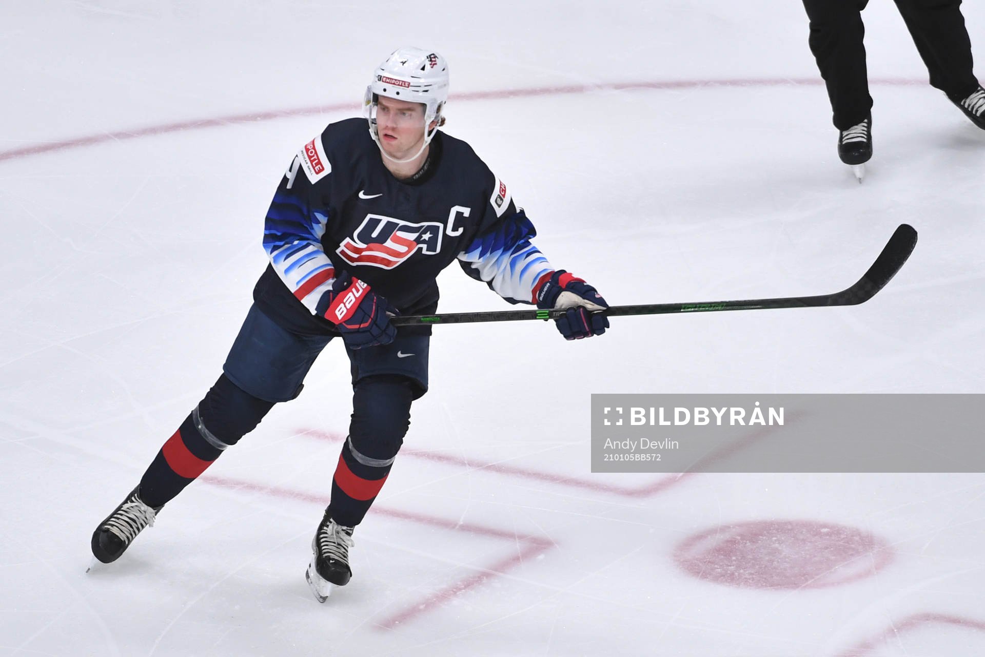 Trevor Zegras of USA skates