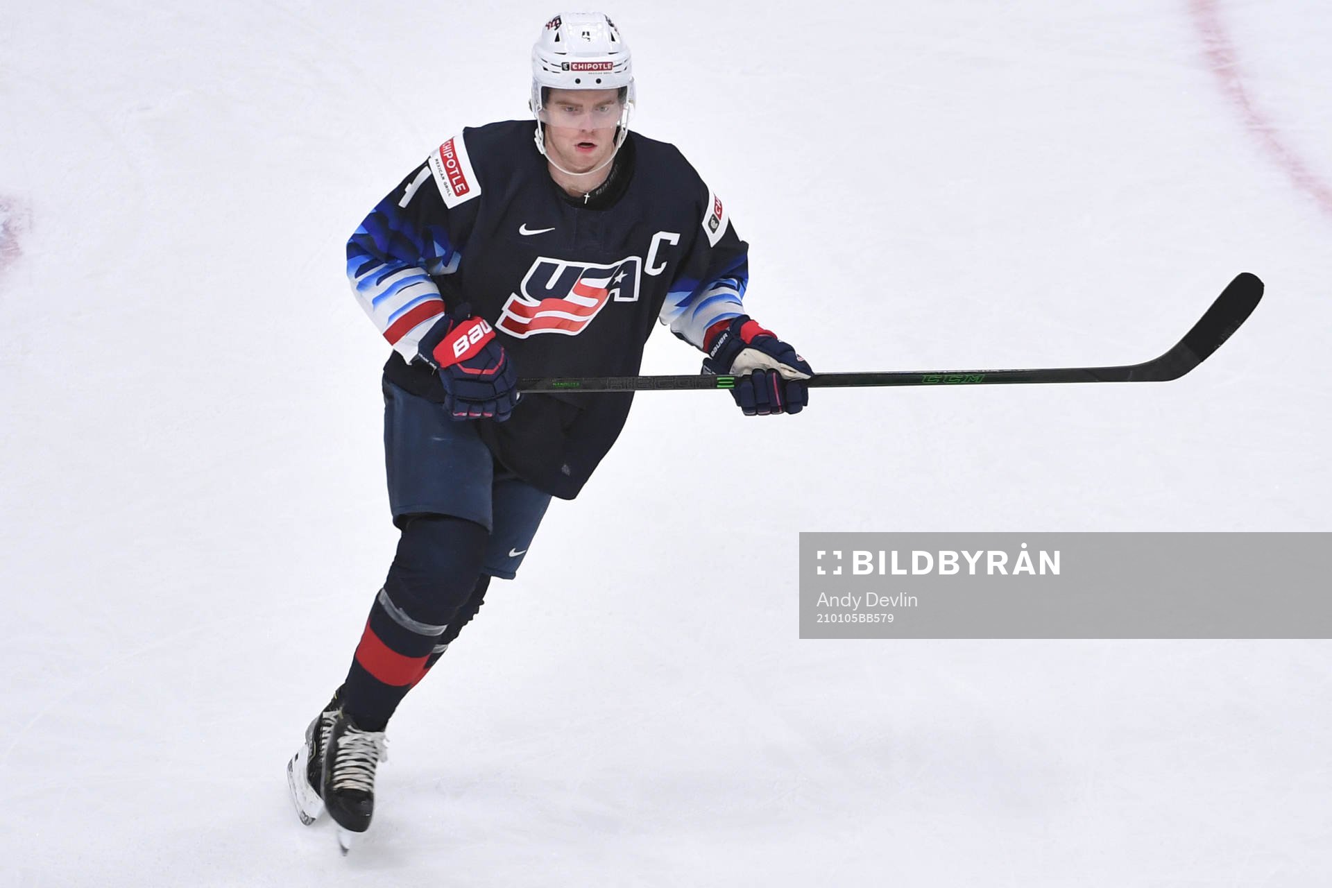 Trevor Zegras of USA skates