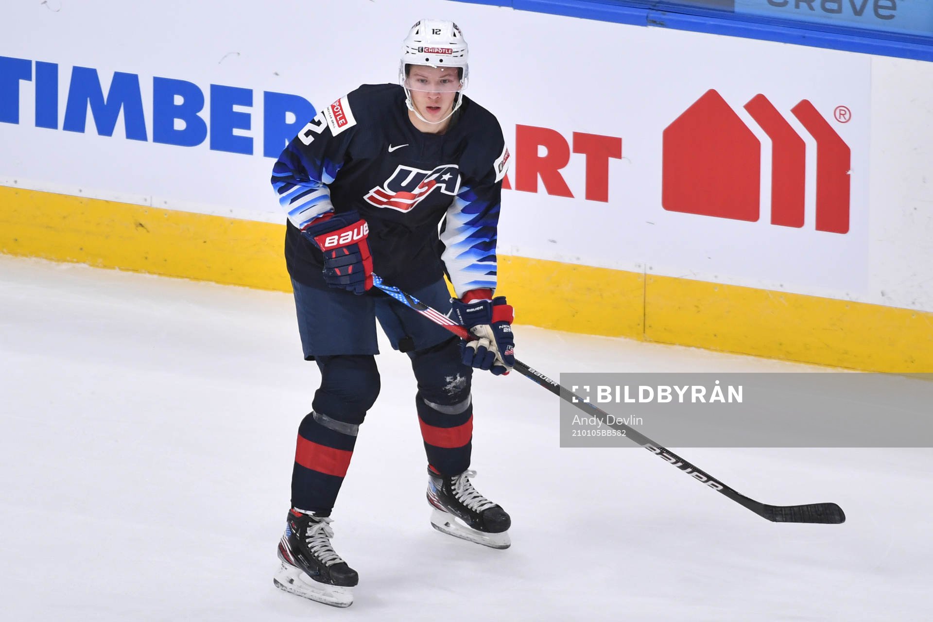 Matthew Boldy of USA skates