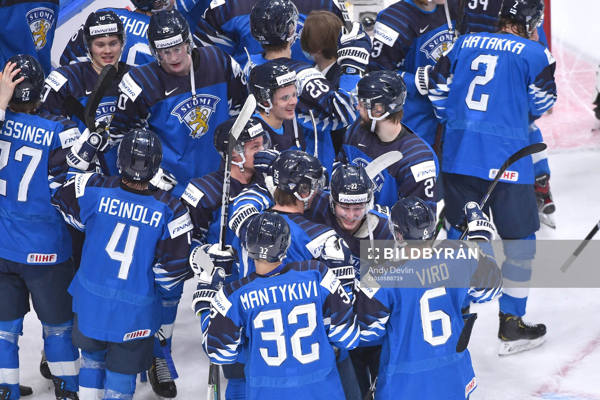 Team Finland celebrates their victory