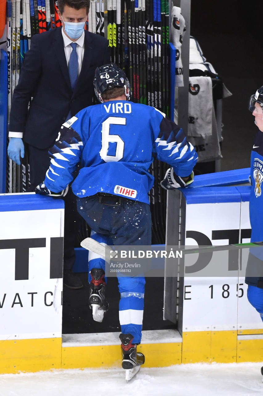 Eemil Viro of Finland leaves the ice