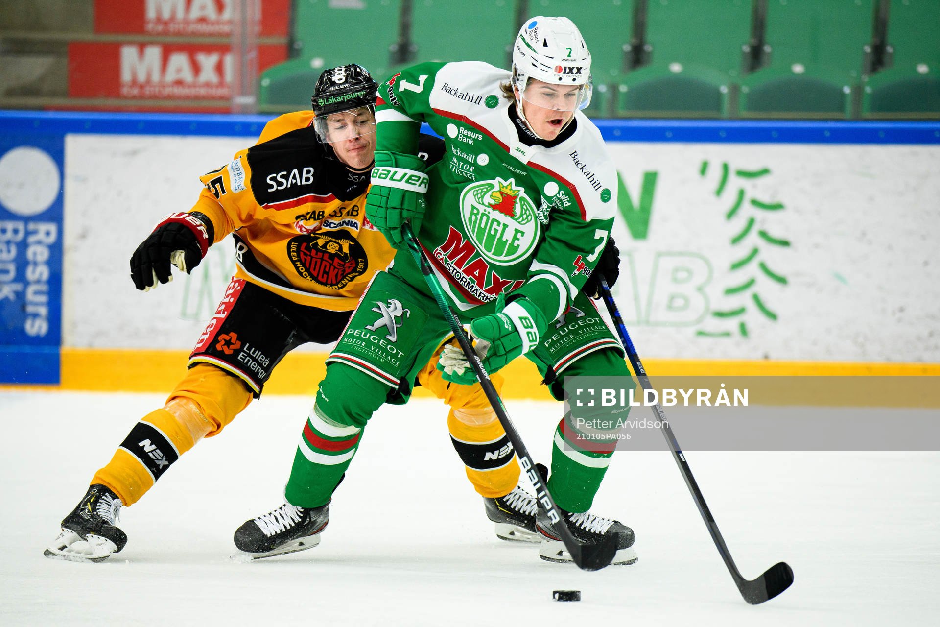 Luleås Arttu Ilomäki och Rögles Erlend Lesund