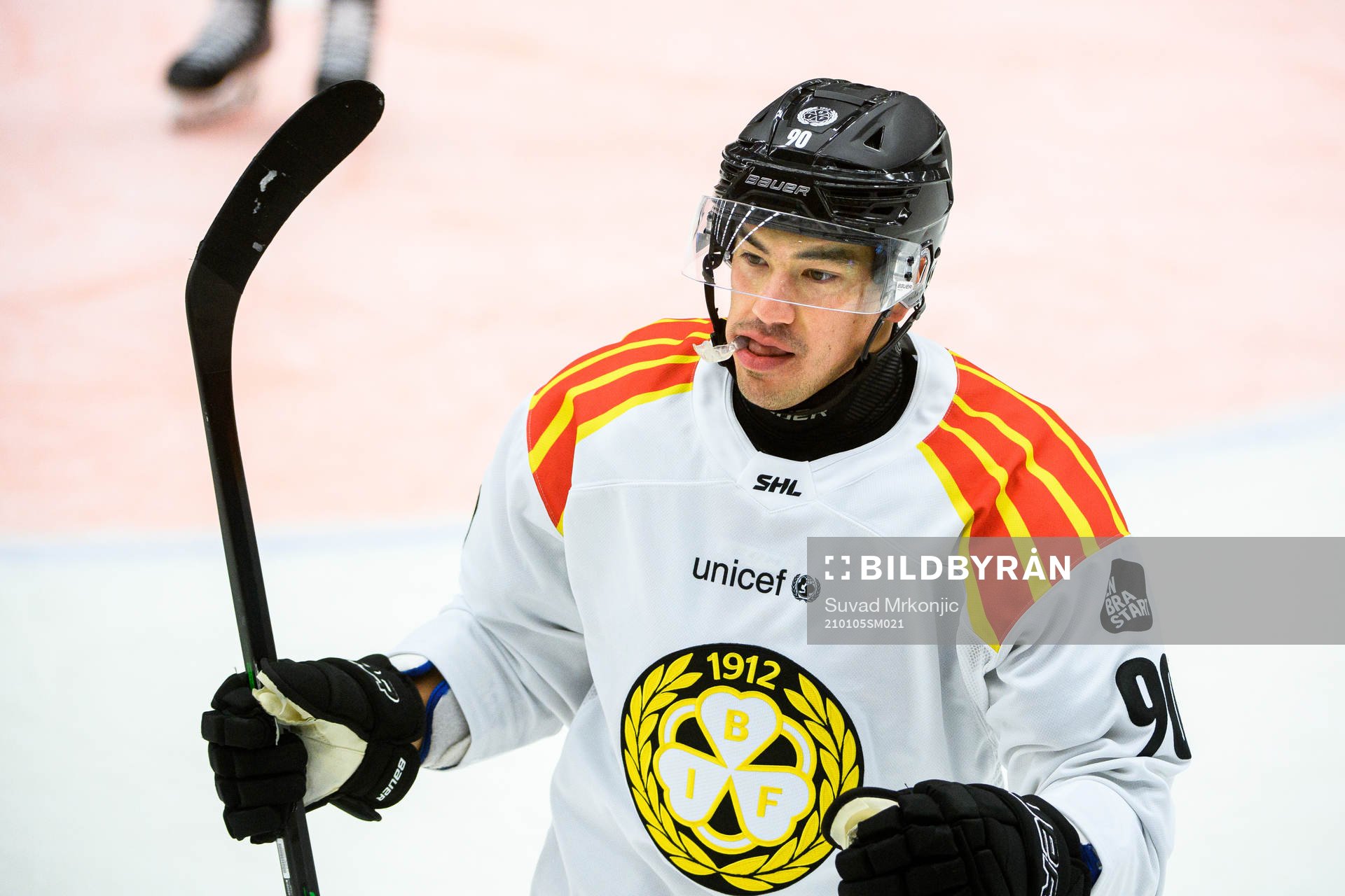 Brynäs Shane Harper jublar