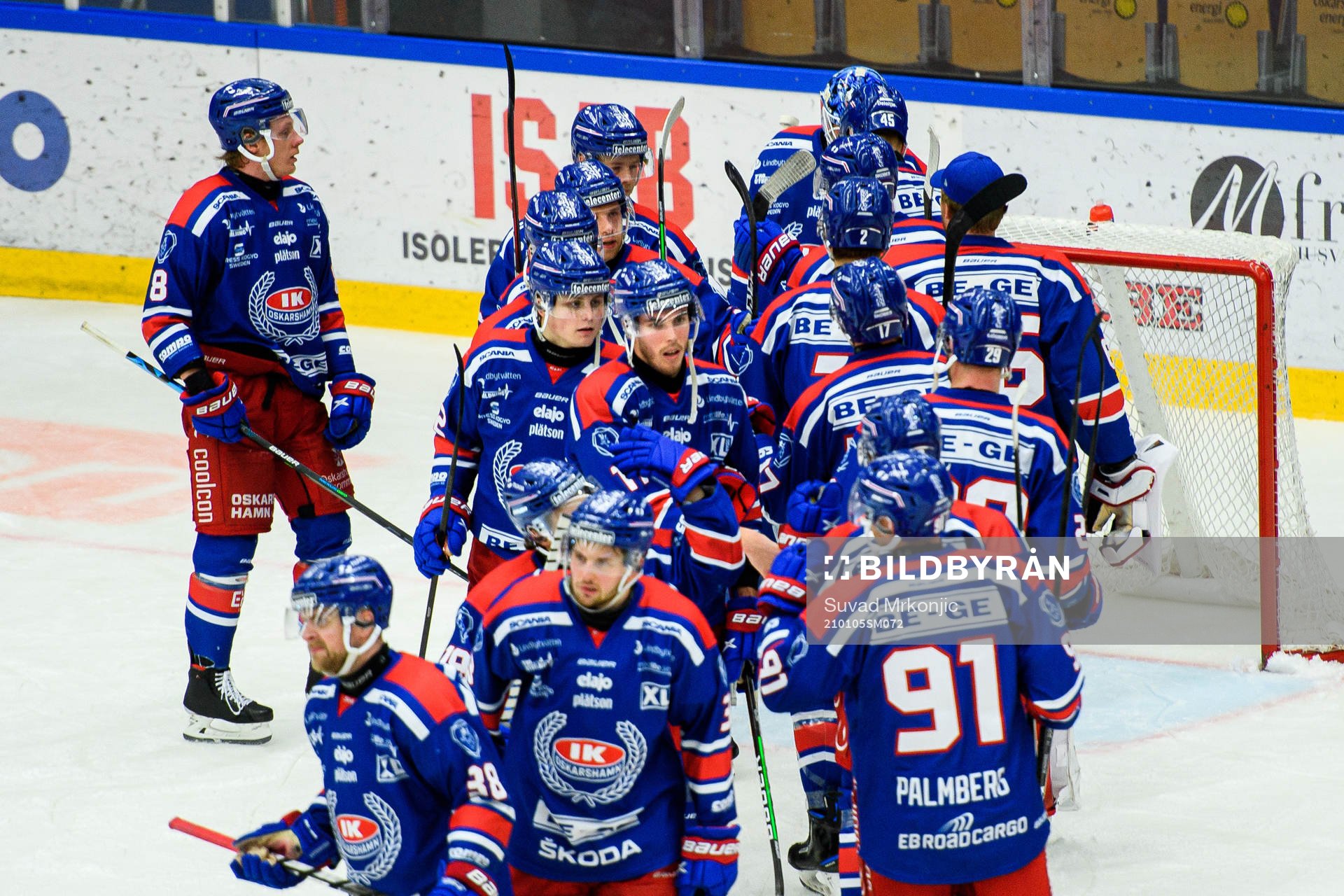 Oskarshamns spelare jublar