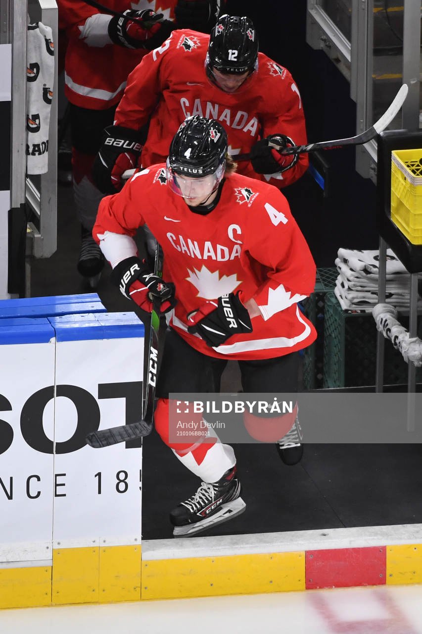 Bowen Byram of Canada steps