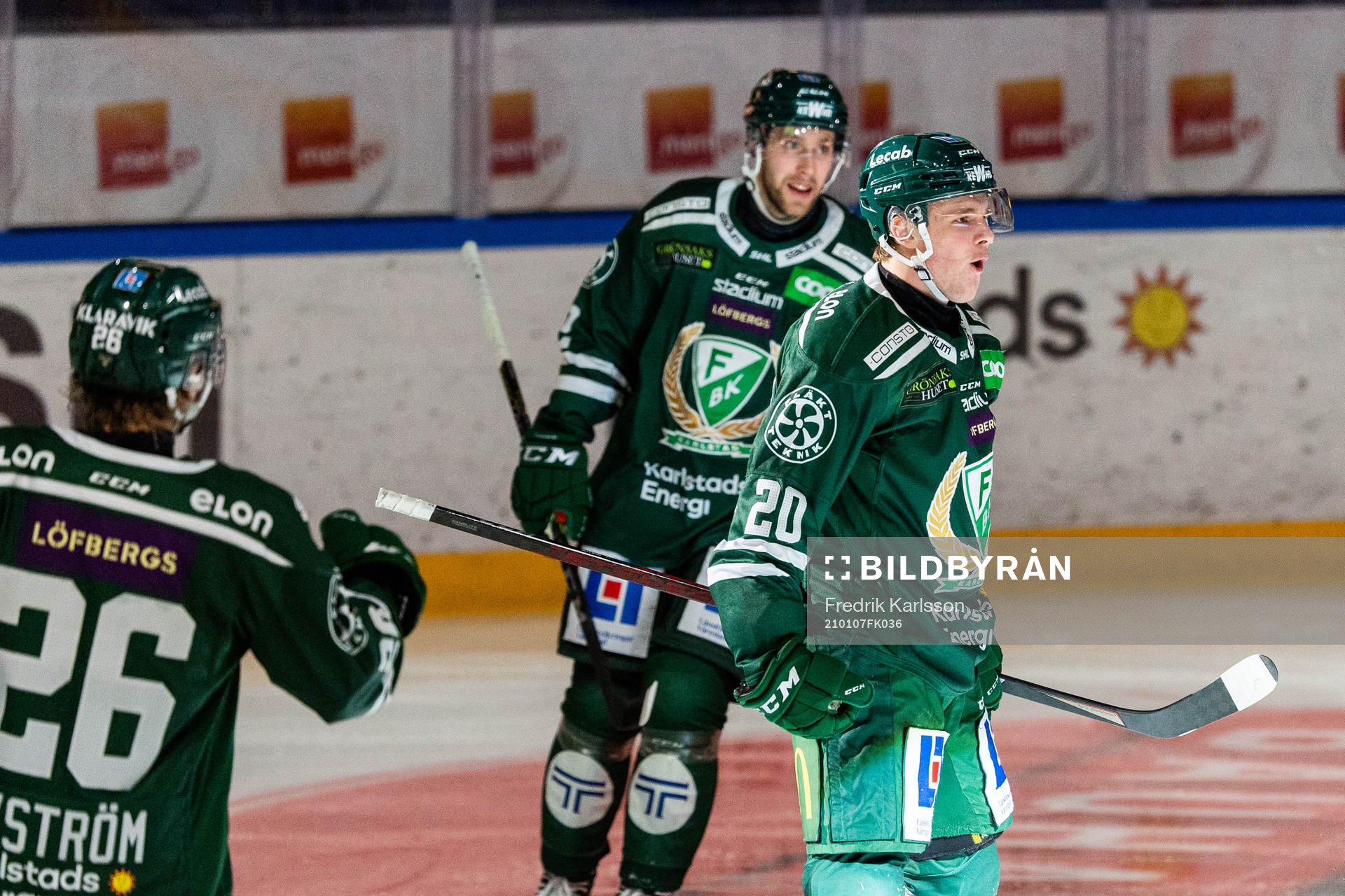 Färjestads Olle Lycksell jublar