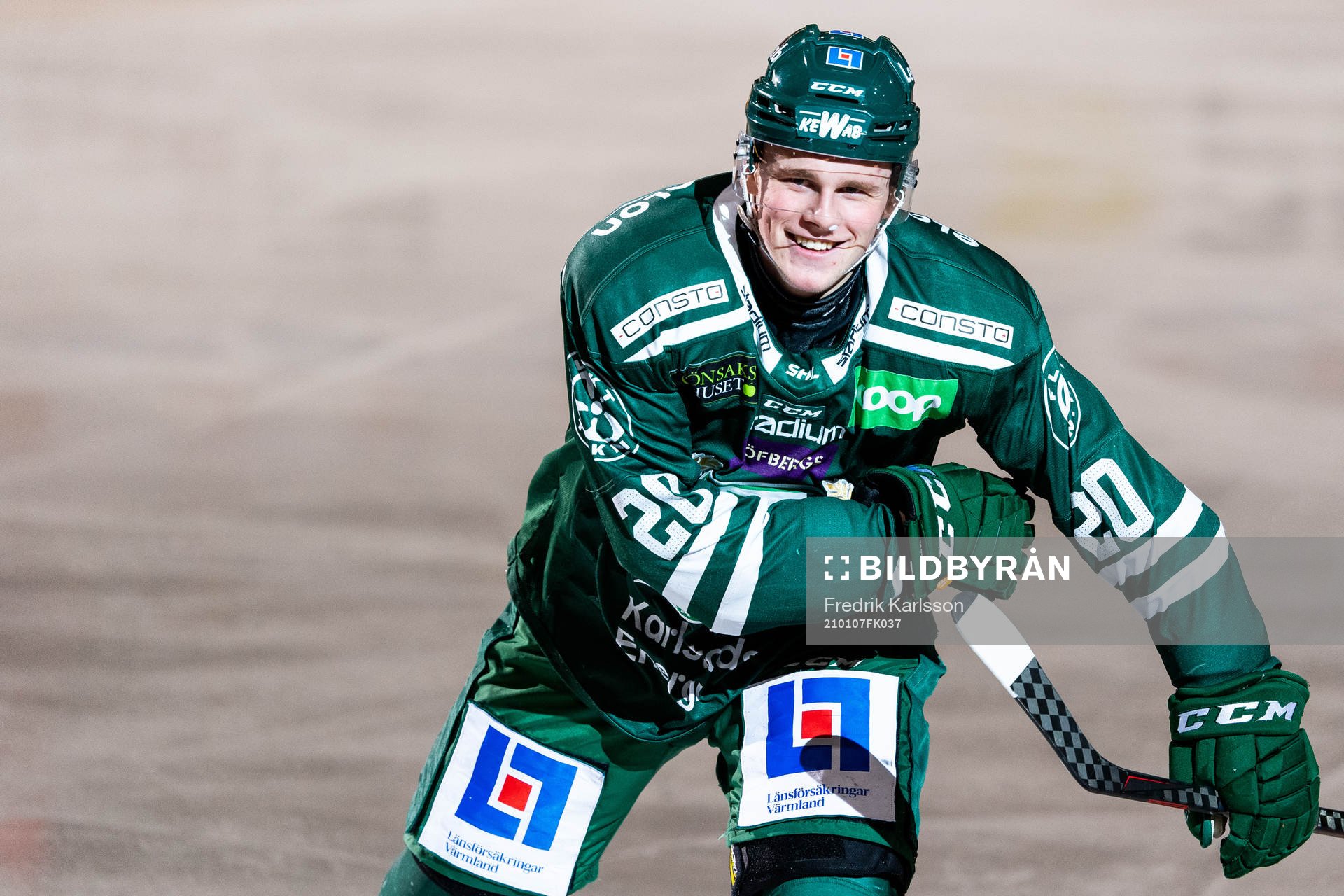 Färjestads Olle Lycksell jublar