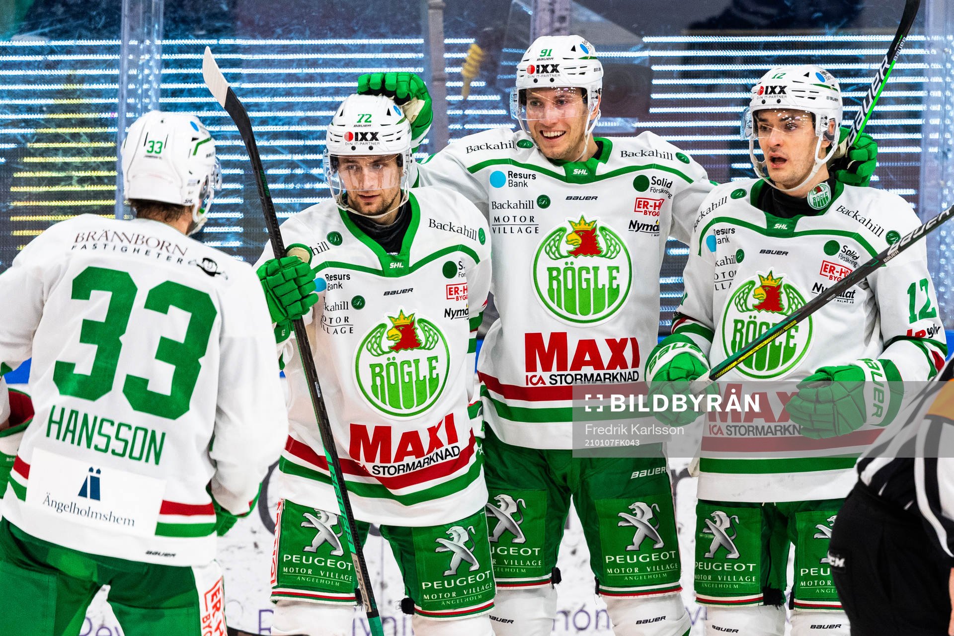 Rögles Niklas Hansson, Daniel Zaar, Adam Tambellini och