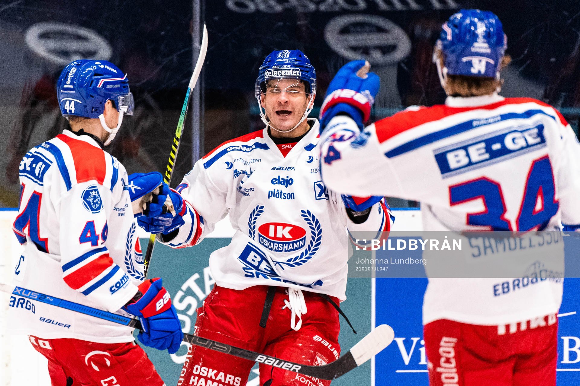 Oskarshamns Lance Bouma jublar