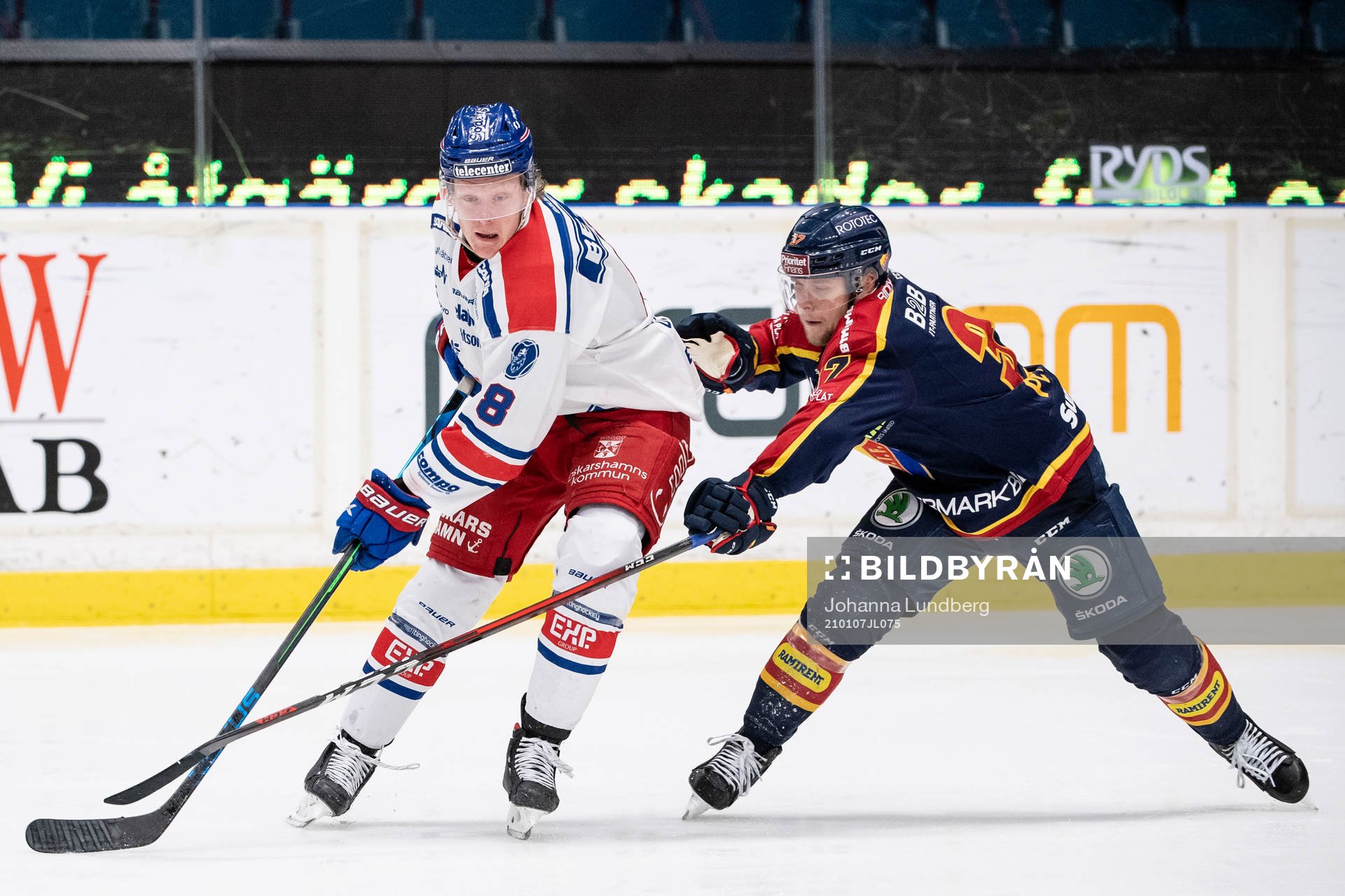 Oskarshamns Fredrik Olofsson och Djurgårdens Jesper