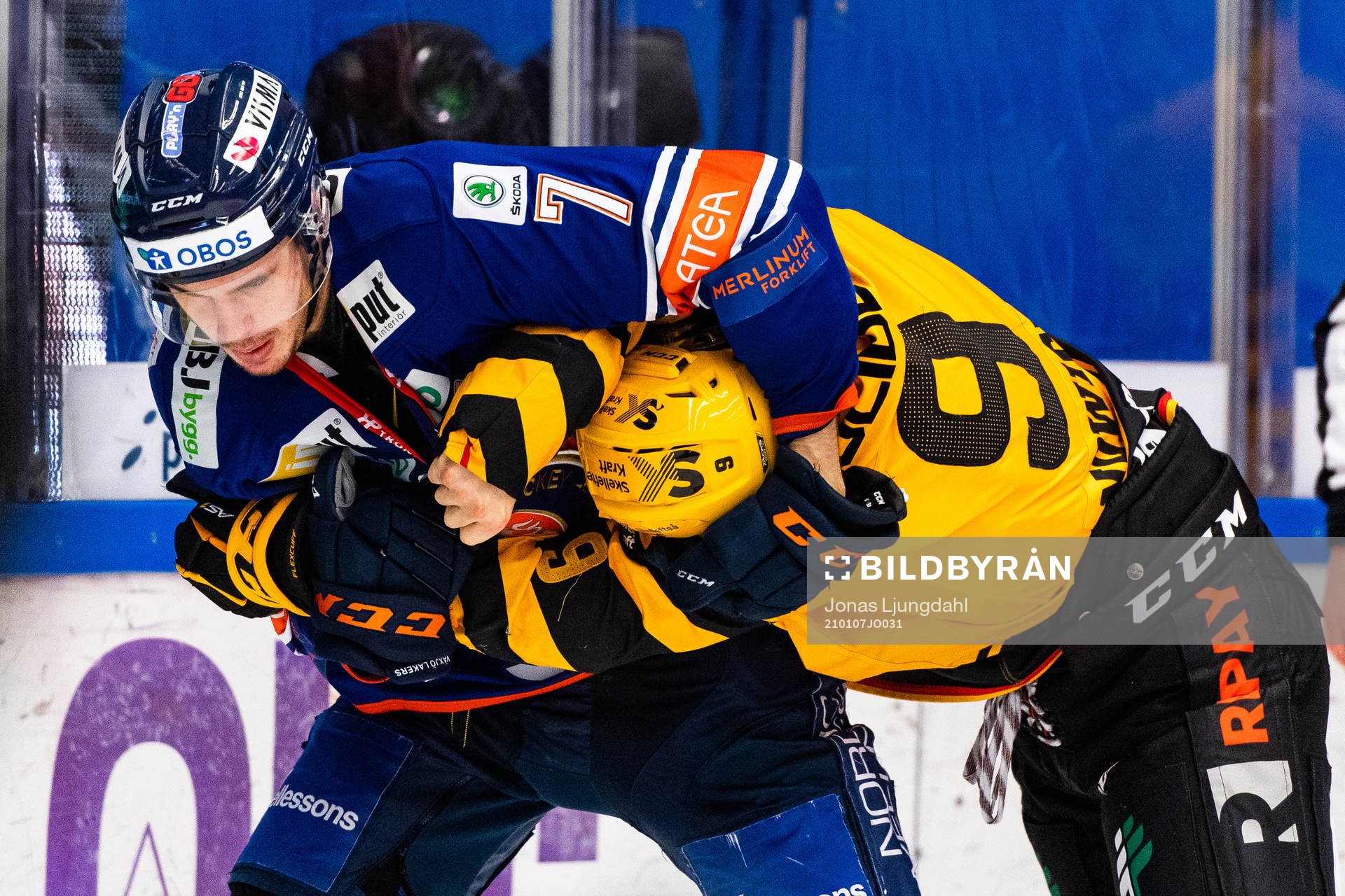 Växjös Hardy Häman Aktell och Skellefteås Darren Nowick