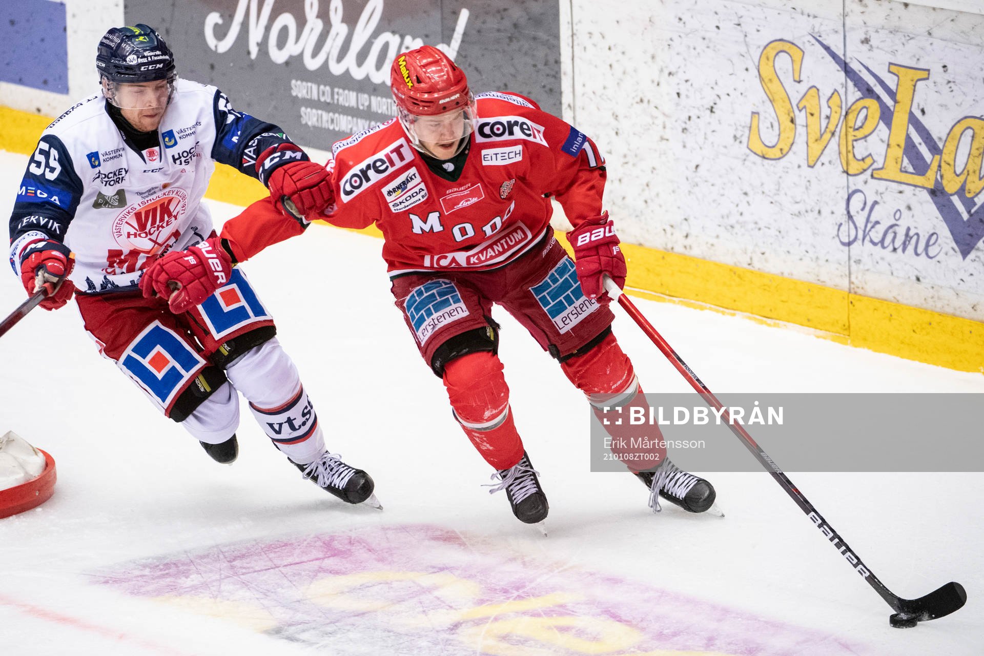 Västerviks Marcus Davidsson och Modos Jesper Lindgren