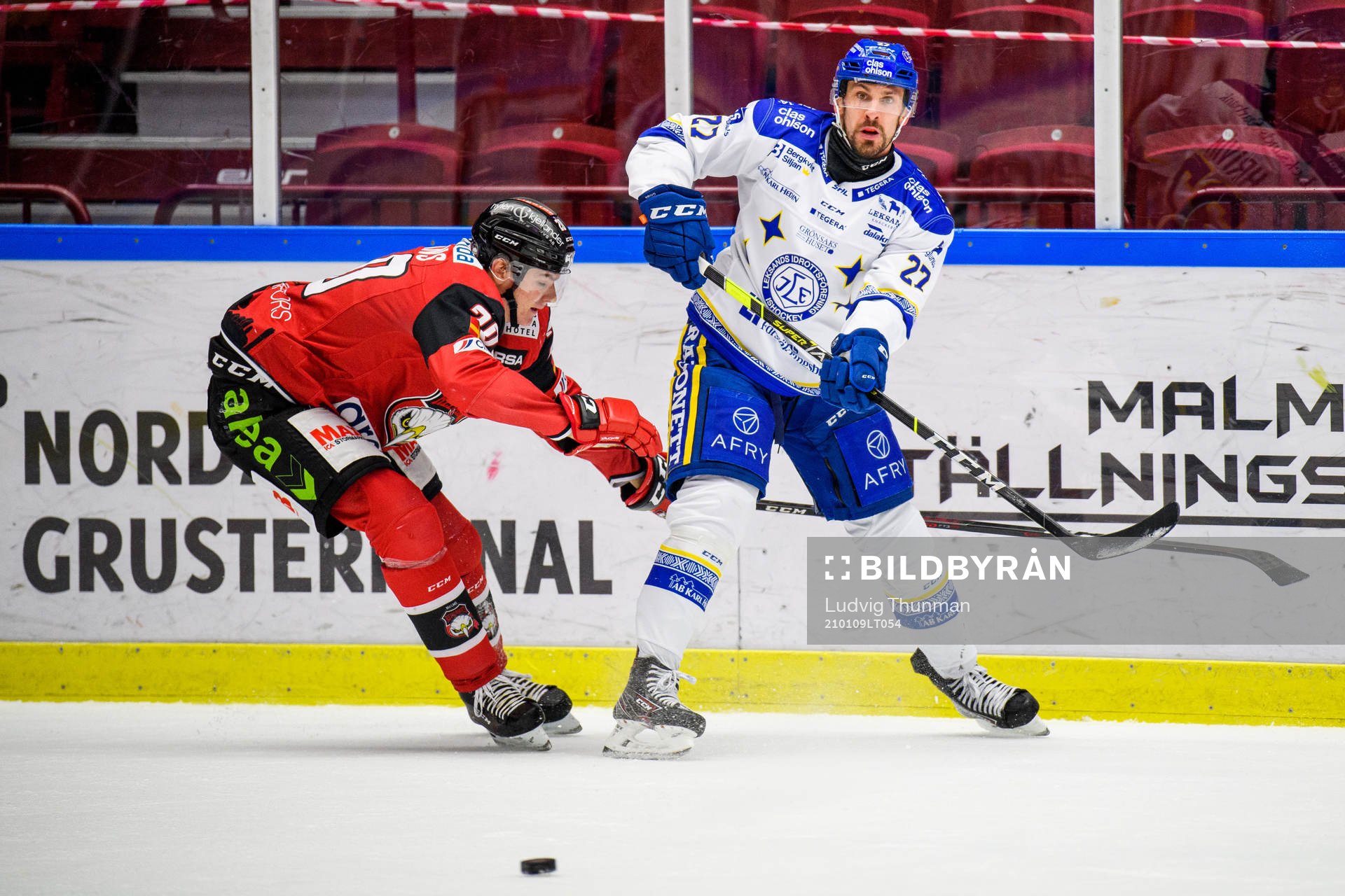 Malmö Redhawks Helge Grans och Leksands Marek Hrivik