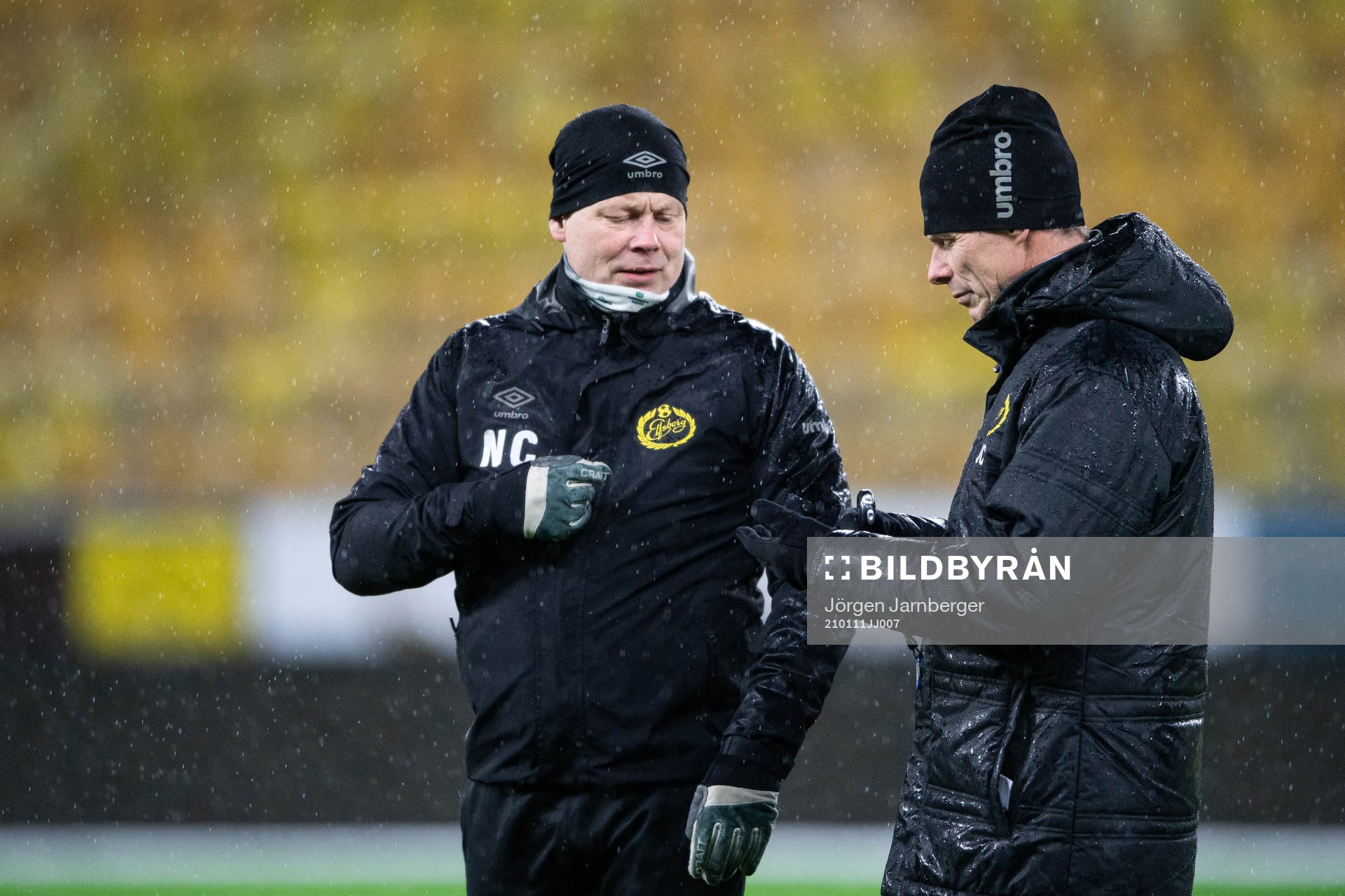 Lagledare Nichlas Carlsson och tränare Joakim Carlsson
